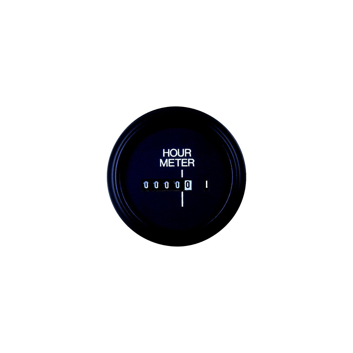 Sierra Sierra 56966P Round 2" Black Universal Hour Meter Gauge