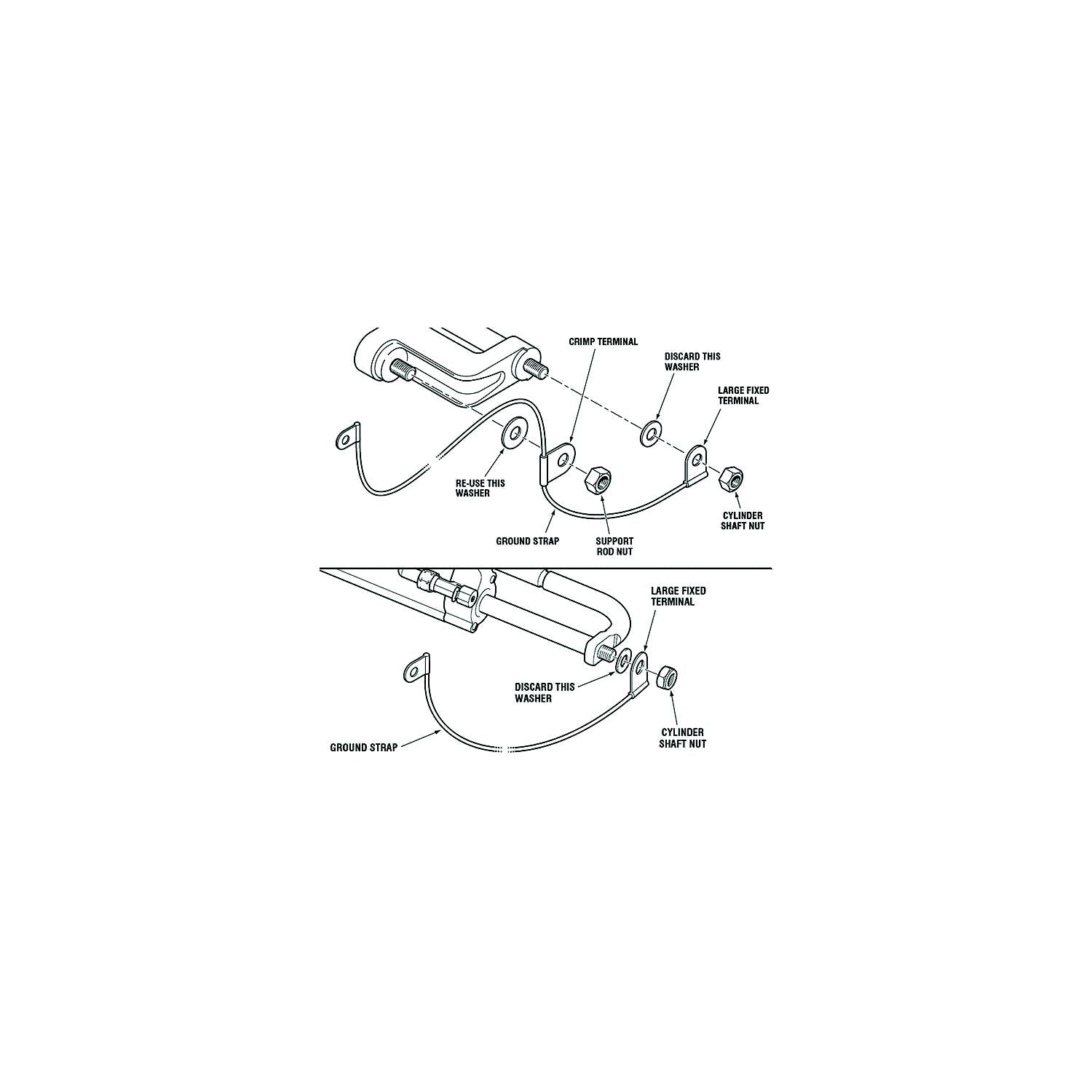 Dometic SeaStar HA5477 Grounding Strap for O/B Cylinder 1-HA5477