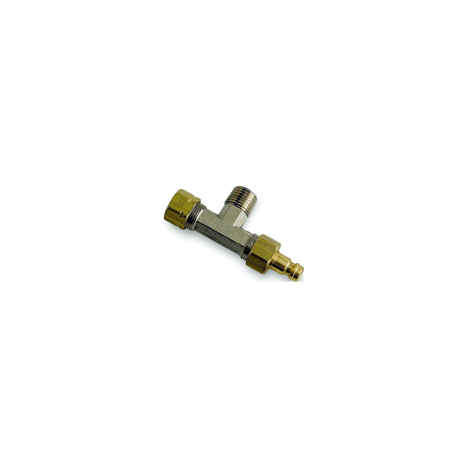 Dometic Dometic HF5520 Hydraulic Fitting Horizontal Bleeder Tees | Aluminum / Brass | 3/8" Tube | 2/Kit