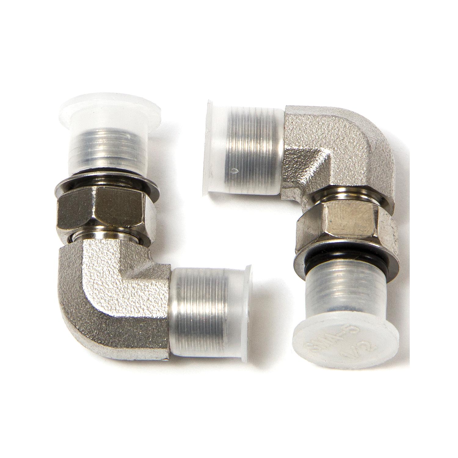 Dometic HF6004 Hydraulic 90 Degree Elbow Fittings | Aluminum | 3/8" Tube | 2/Kit 1-HF6004