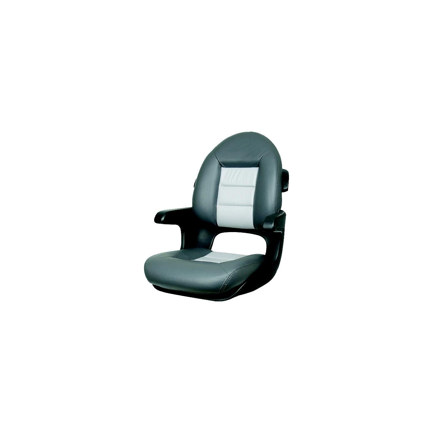 Tempress Products Tempress Elite Helm High Back Seat, Black Shell, Charcoal/Grey Cushions 107-57017