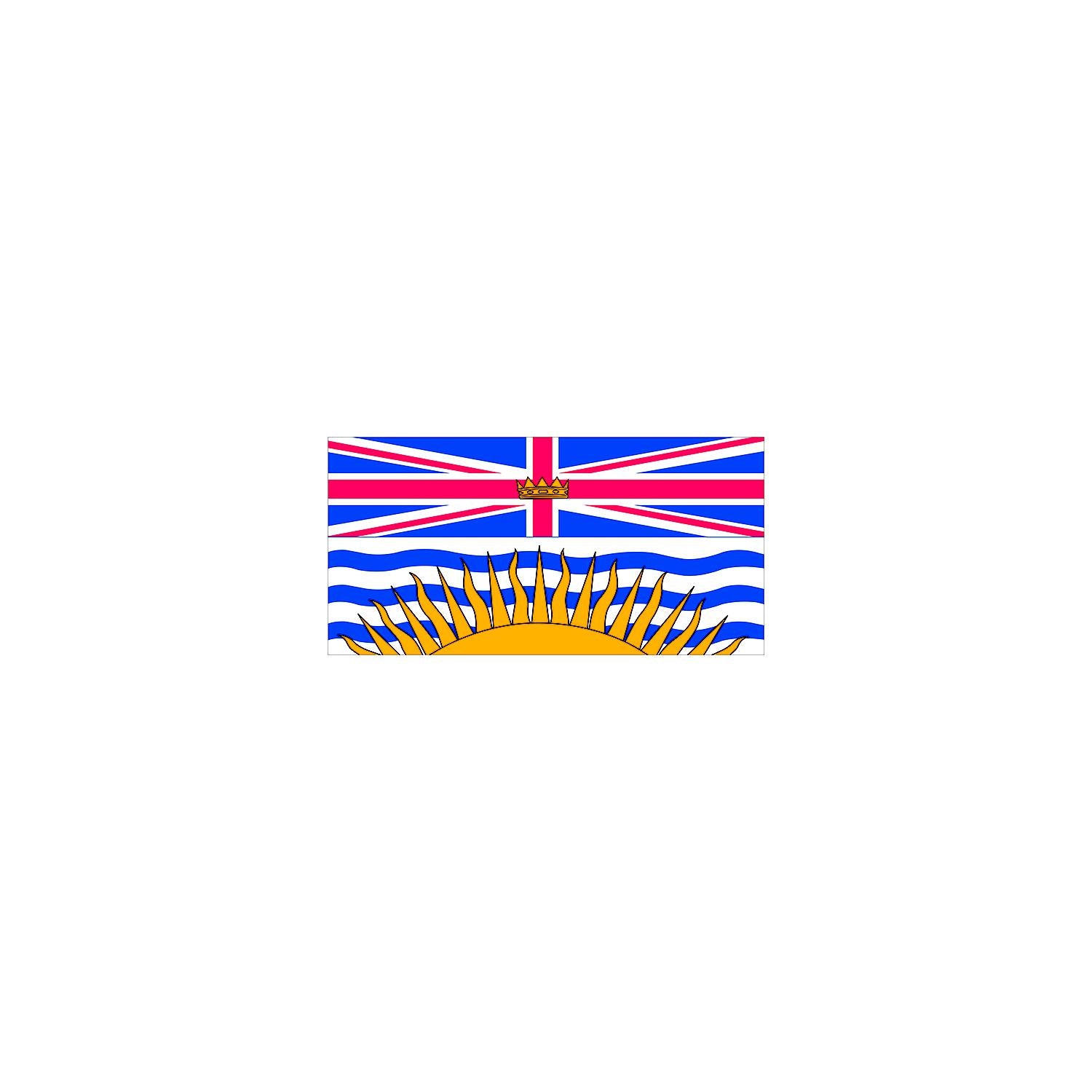 Flying Colours International Flying Colours Nylon British Columbia Flag, 12" x 24" 133-35102412T