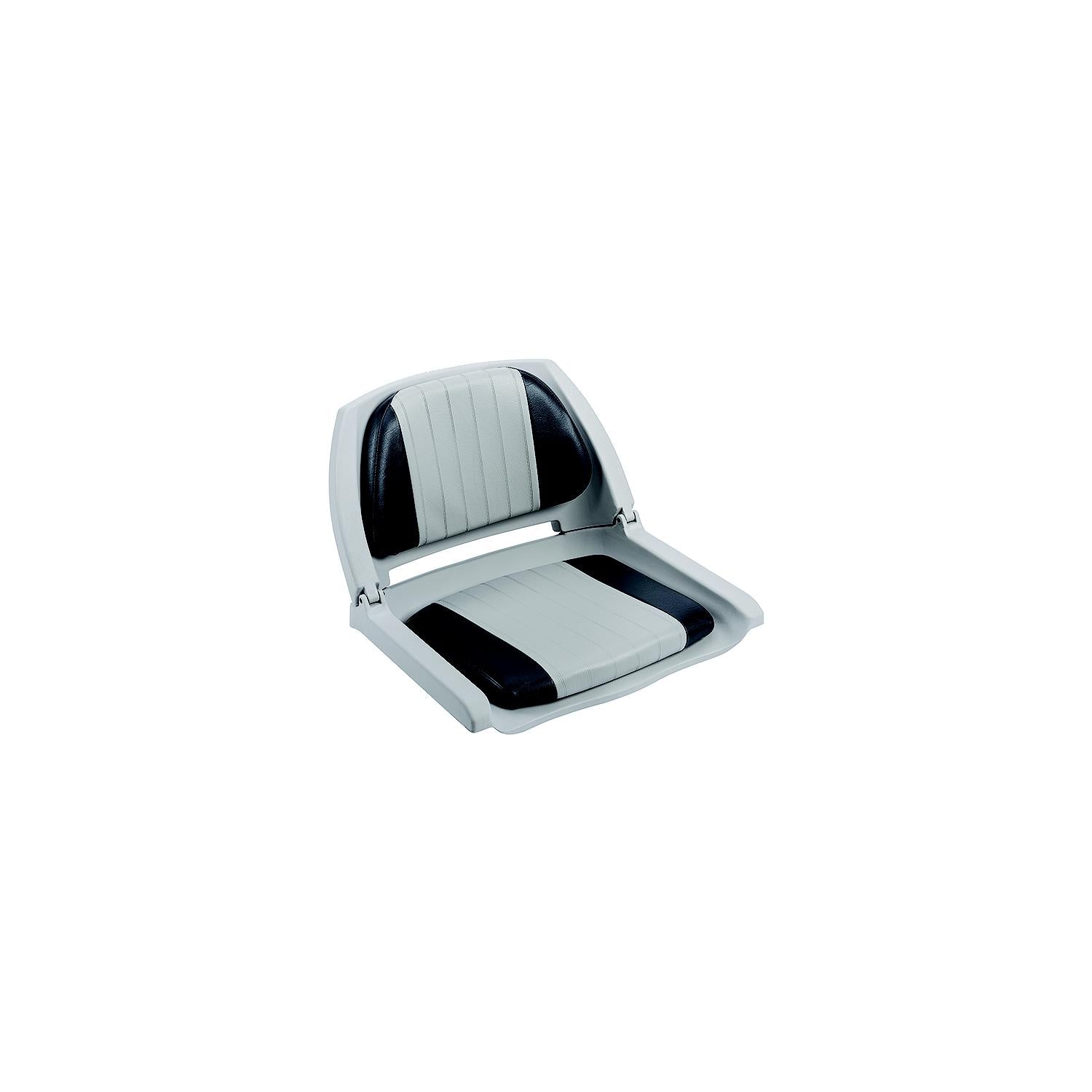 Wise Seating Wise Seating Wise WD139LS012 Deluxe Molded Plastic Fold-Down Seat w/Cushions, Gray/ Charcoal Cushion