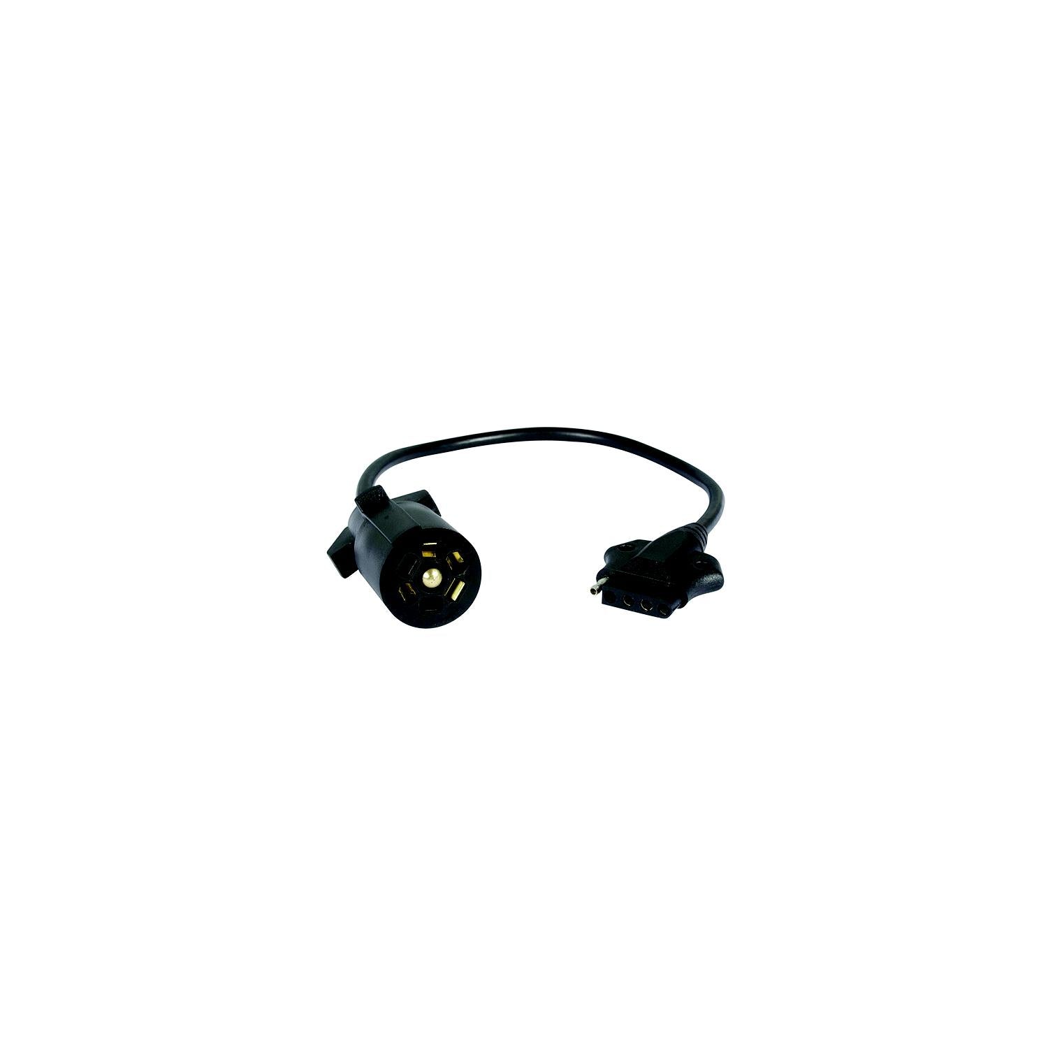Optronics A57WBP 7-Way Round Blade to 5-Way Flat Pin Connector Adapter 16" Cable 158-A57WBP