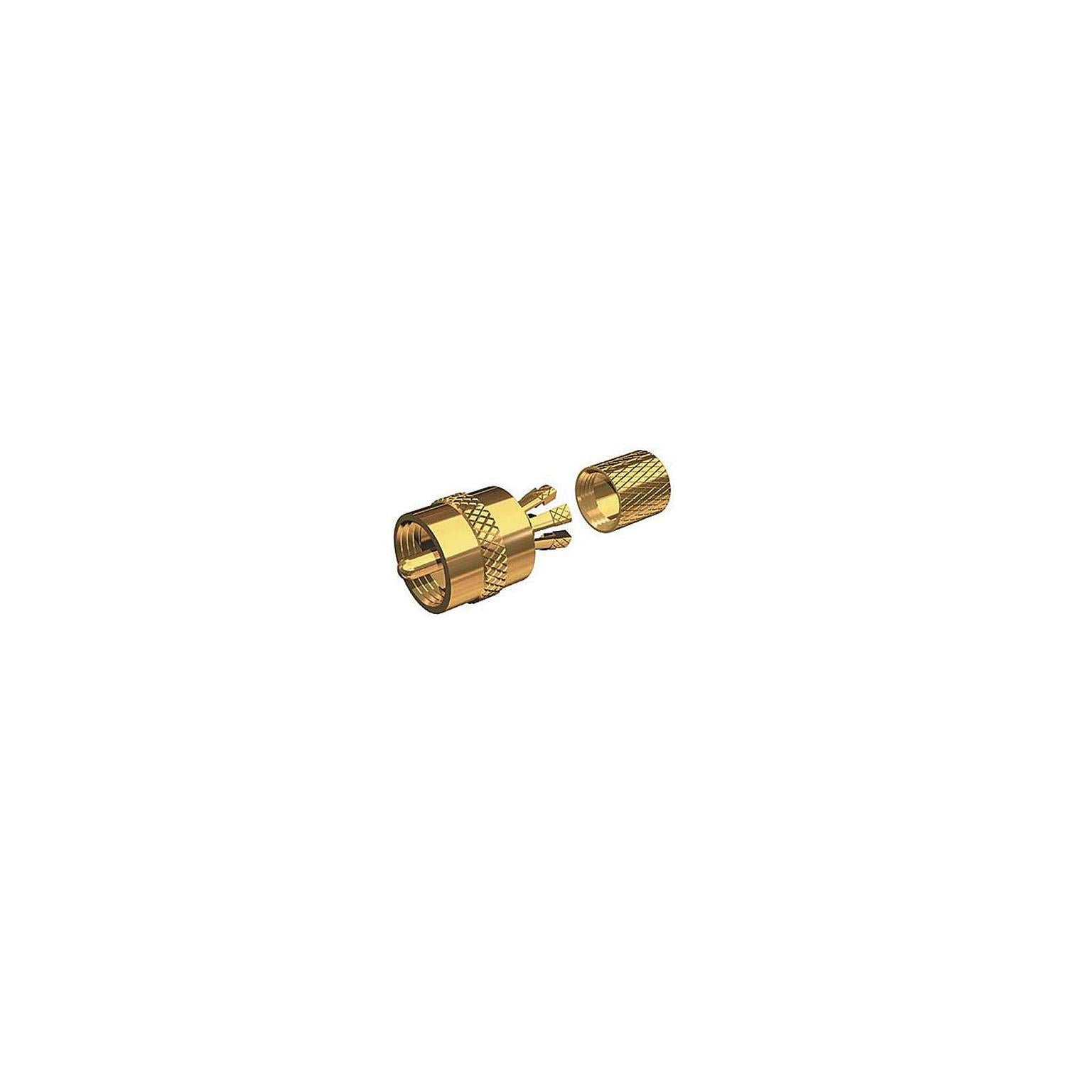 PL258 Gold Plated Solderless VHF Radio Connector 167-PL259CPG