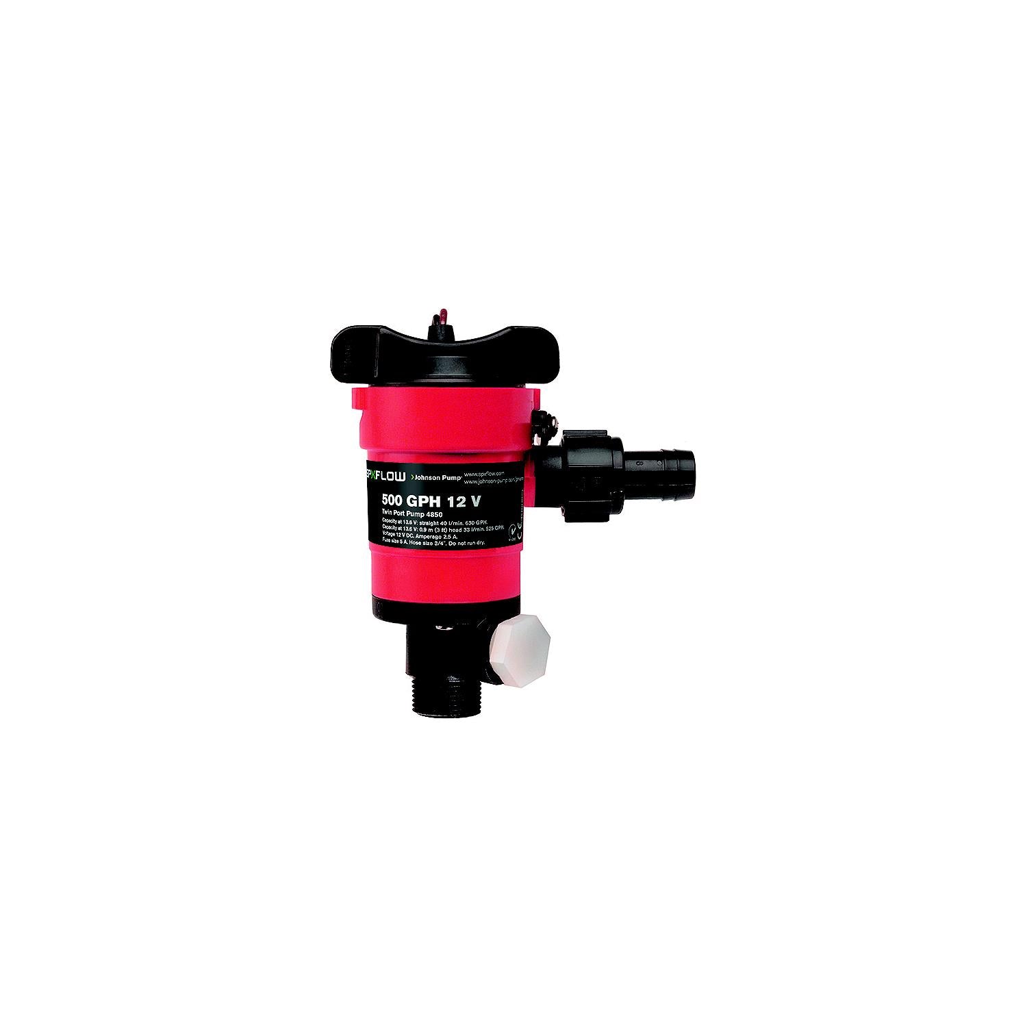 Johnson Pump Dual Port Livewell/Washdown Pump, 750 GPH 189-48703