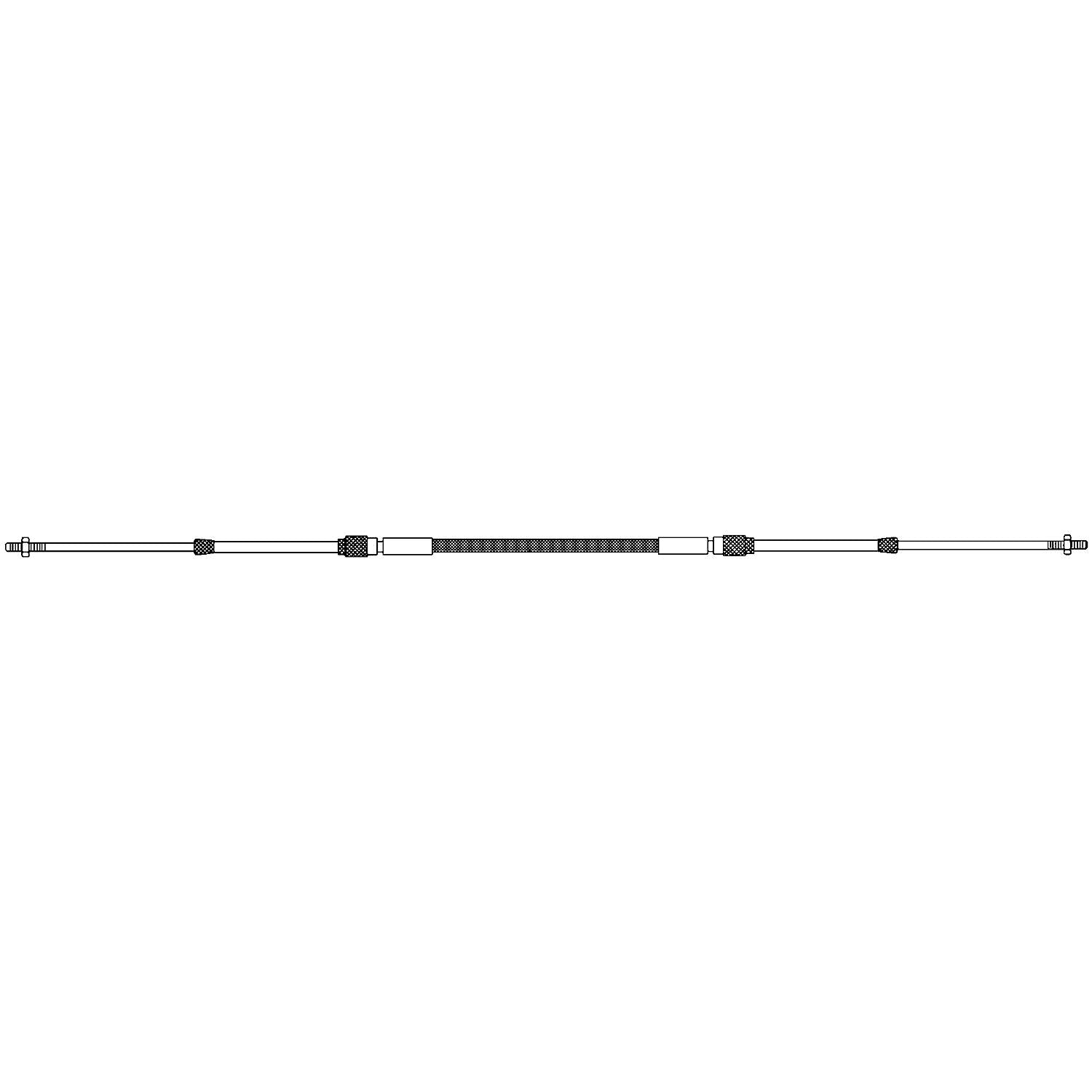 UFLEX C8 3300 Type Premium Universal Style Engine Control Cable 10-32 UNF, 5' 216-C805