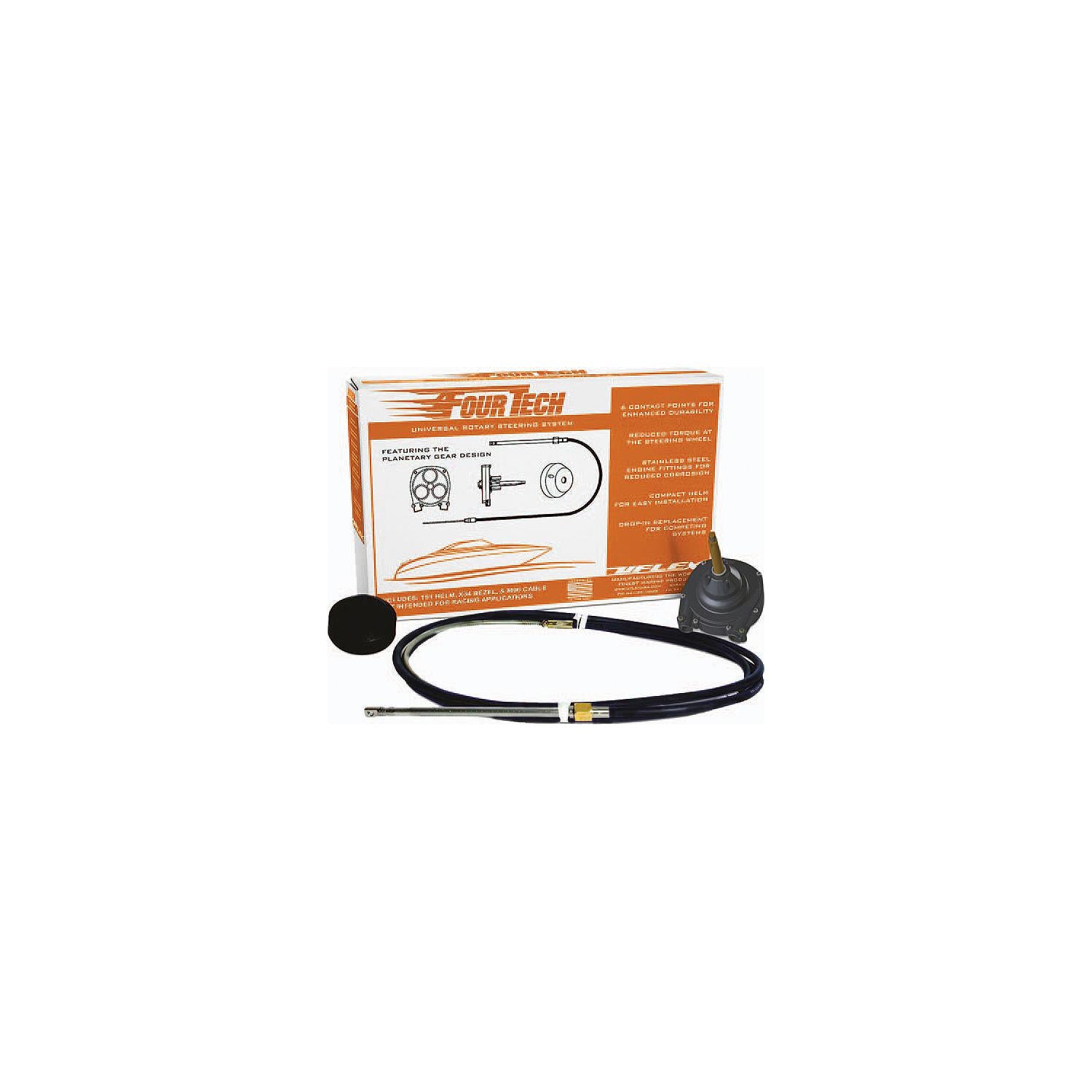 Uflex FOURTECHBLK18 Fourtech™ Rotary Steering System, 18, Black Cable 216-FOURTECHBLK18