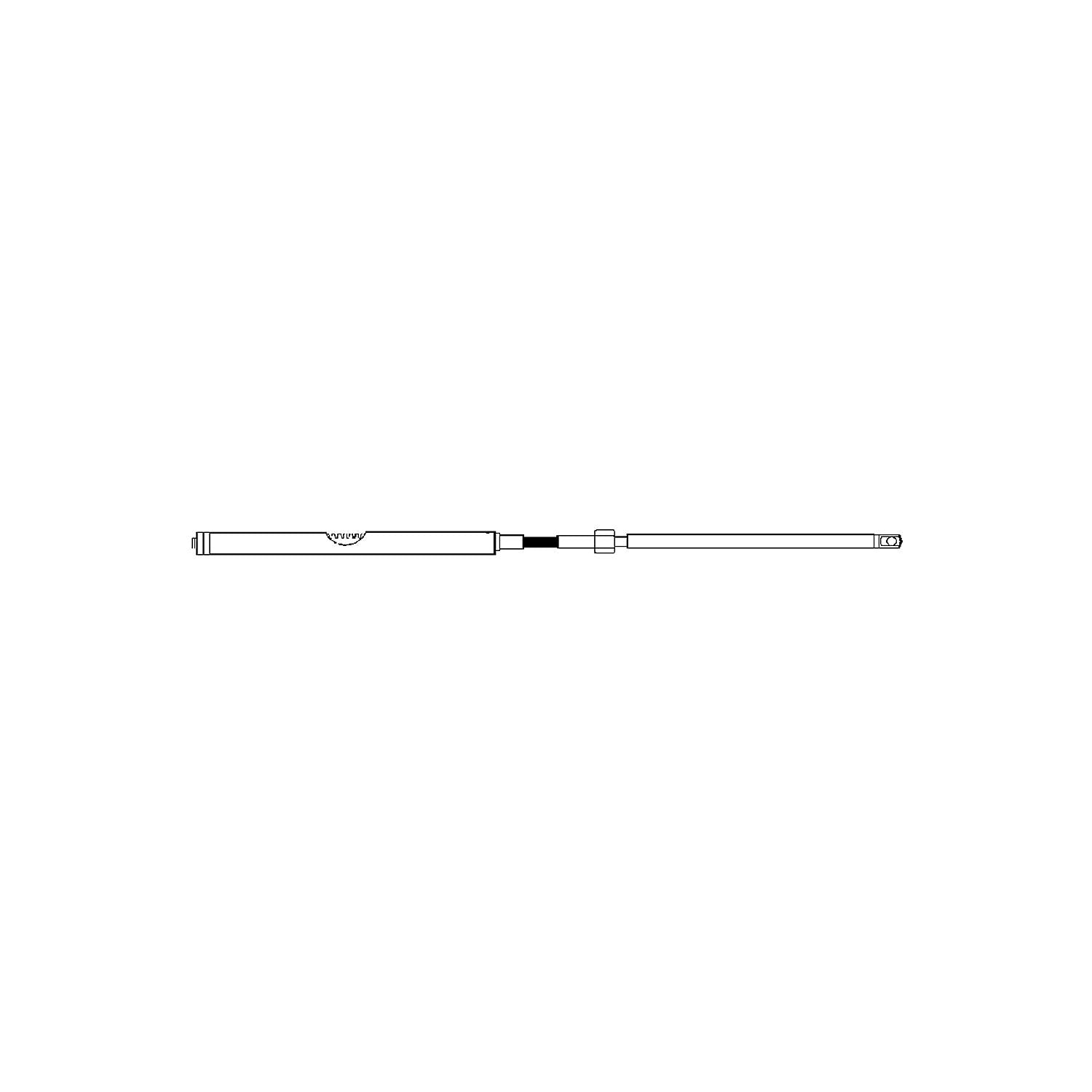 UFLEX M86 Universal Rack & Pinion Steering Cable (Replaces UFLEX, Morse Command 200 or Teleflex SSC124), 17' 216-M86X17