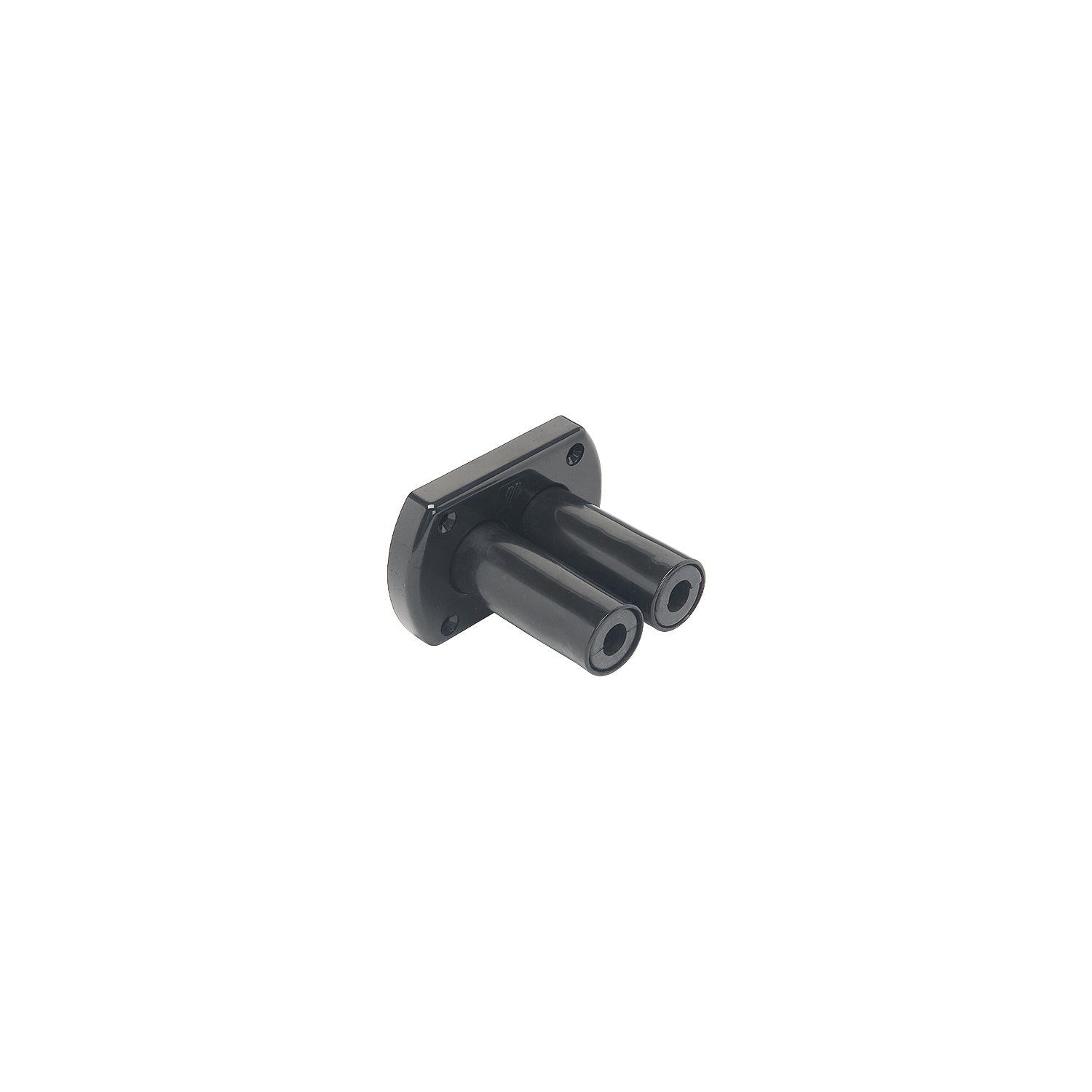 UFlex Hydraulic Dual Hose Bulkhead Fitting, Black 216-R8B