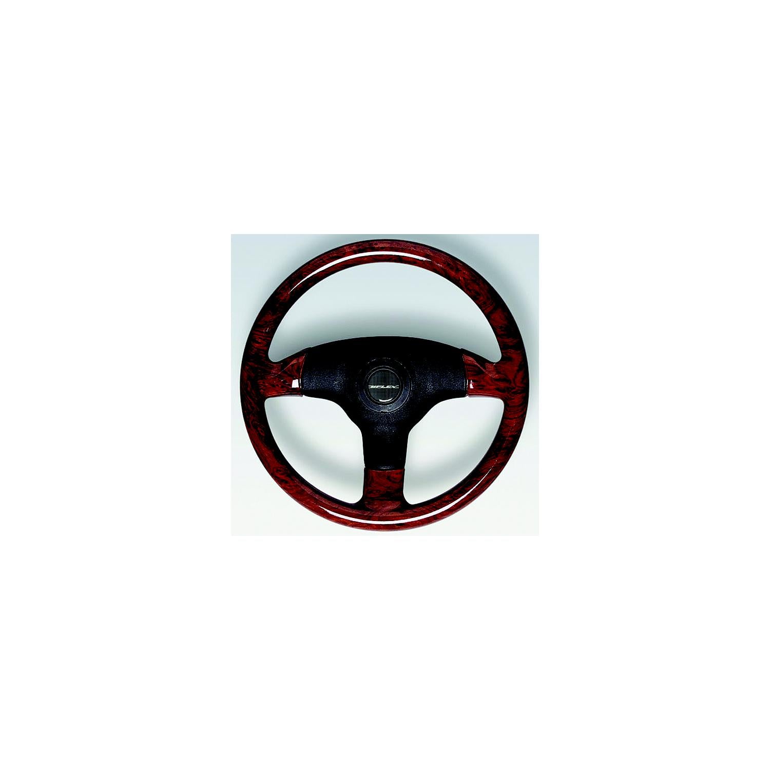 Uflex V61BR Antigua Steering Wheel, Burl Rim w/Black Spokes 216-ULTV61BR