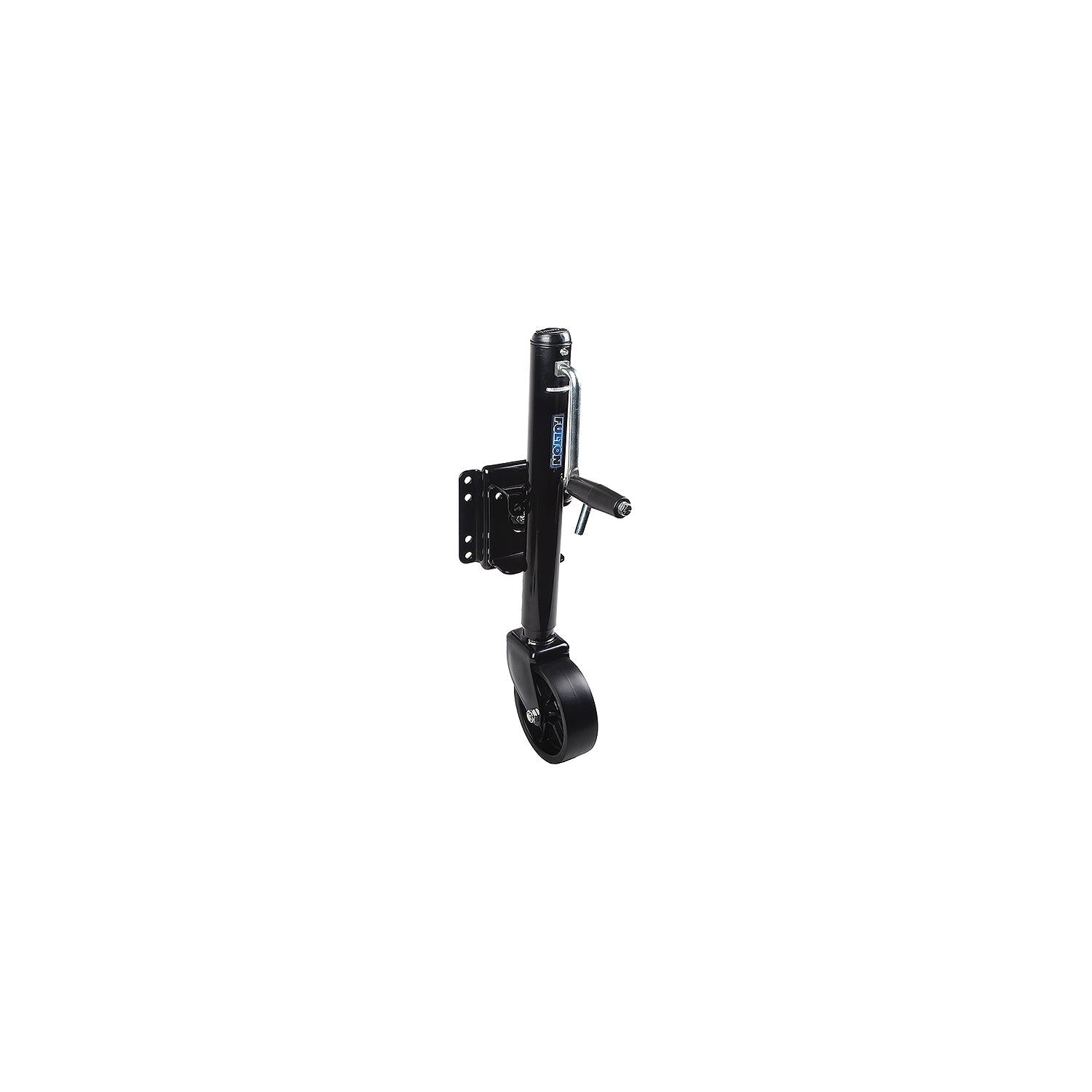 Fulton Performance Fulton XP150126 12" Travel 1,500 lb Max Load Bolt Thru Swivel Jack with 8" Wheel, Black 220-XP150126