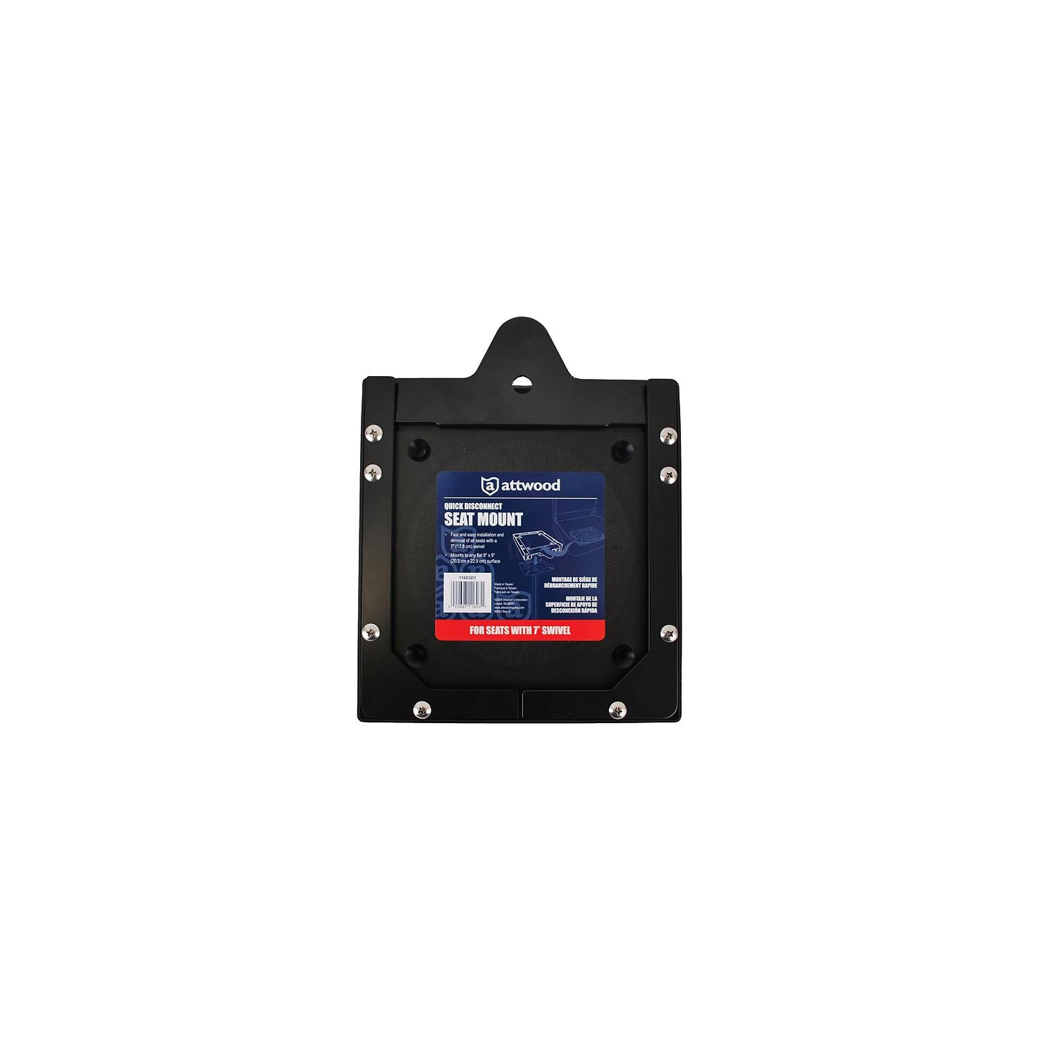ATTWOOD Attwood Quick Disconnect Seat Mount 7" Swivel