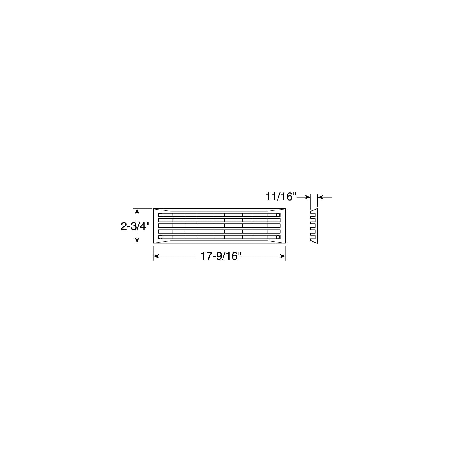 ATTWOOD Louver Vent Venturi/White/Bulk 23-1494F1