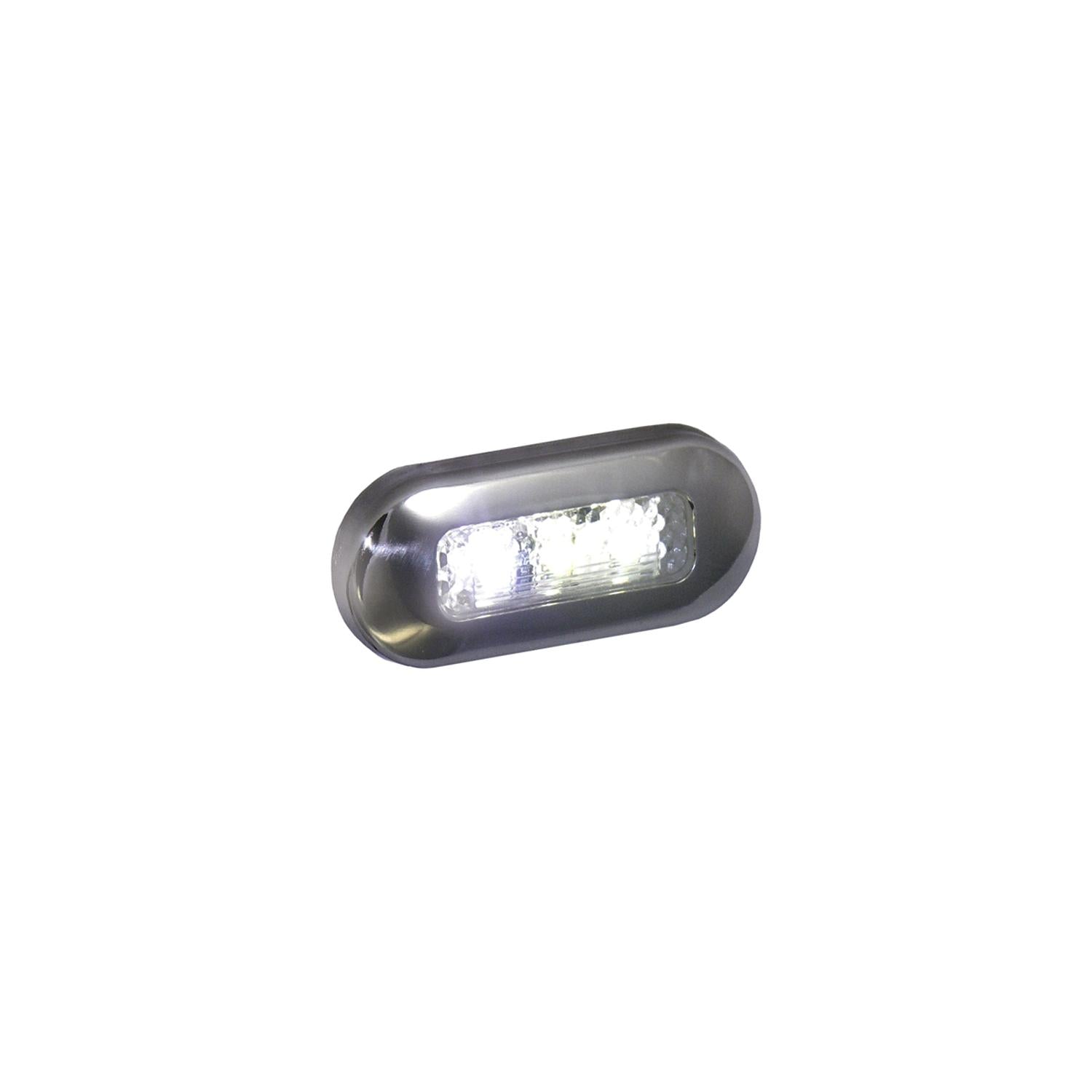 T-H Marine LED Oblong Courtesy Light With Stainless Steel Bezel 232-LED51825DP