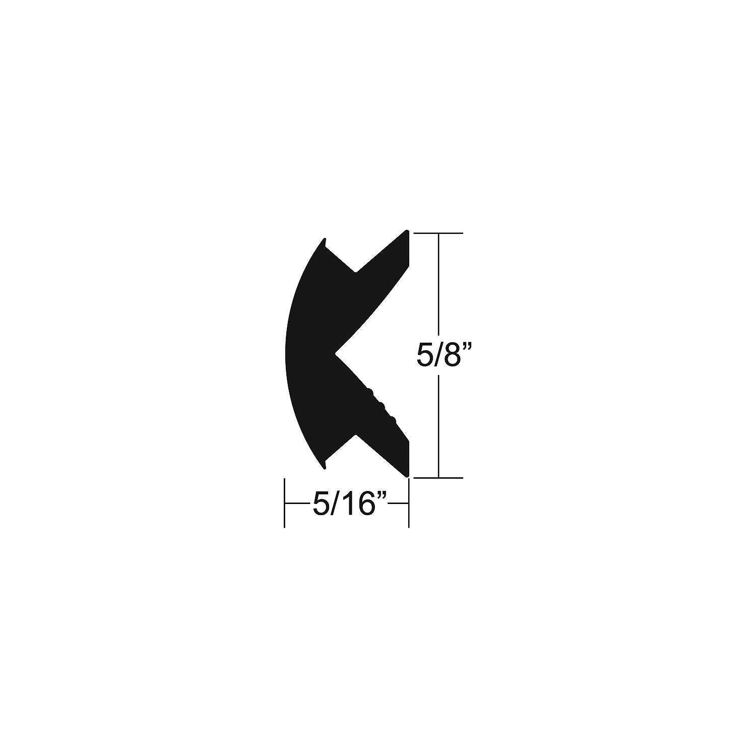 Taco Metals Taco V120342BKA501 Flexible Vinyl Insert, 50' Black 236-V120342BKA501