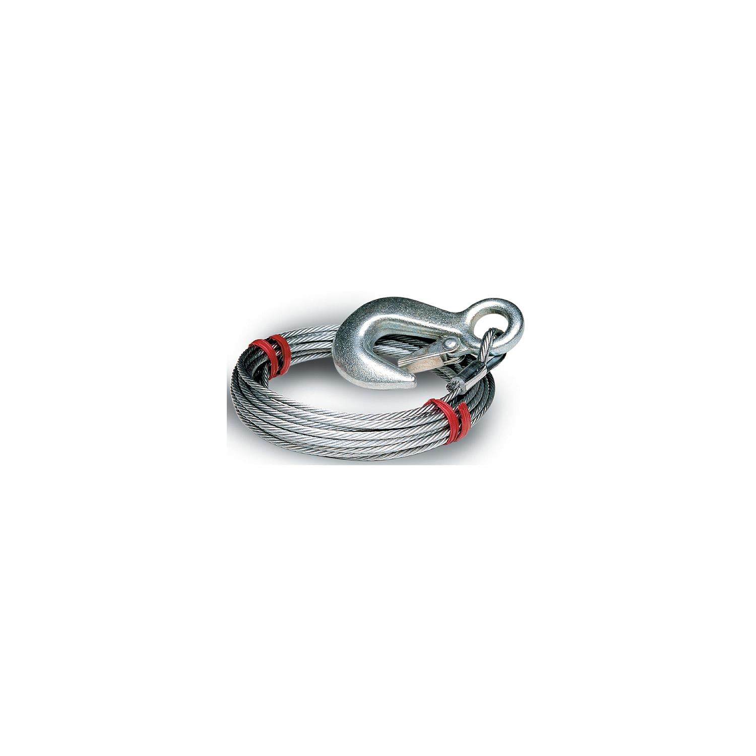 Tie Down Engineering Galvanized Steel 7 x 19 Winch Cable With Galvanized Latch Hook 241-59385
