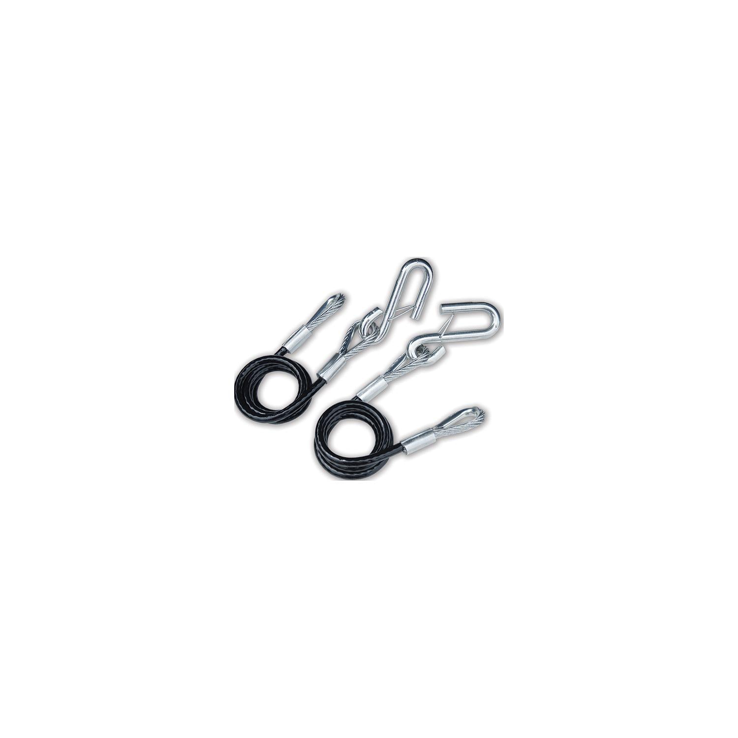 Tie Down Engineering 59537 36" Black Vinyl Jacketed Hitch Cables With "S" Hooks - Sold as Pair 241-59537