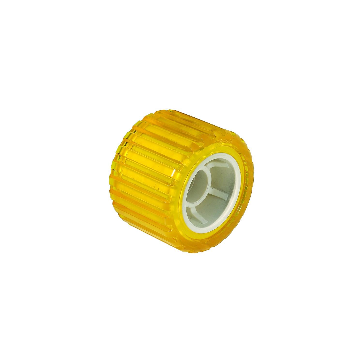 Tiedown Engineering Tie Down Engineering 86277 Hull Sav'R Ribbed Wobble Roller, Amber, 4" 241-86277