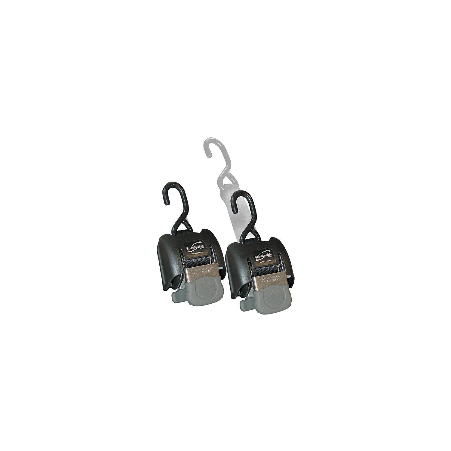 BoatBuckle G2 Retractable Transom Tie-Downs Stainless Steel Up to 43" (2 Per Pack) 279-F14256