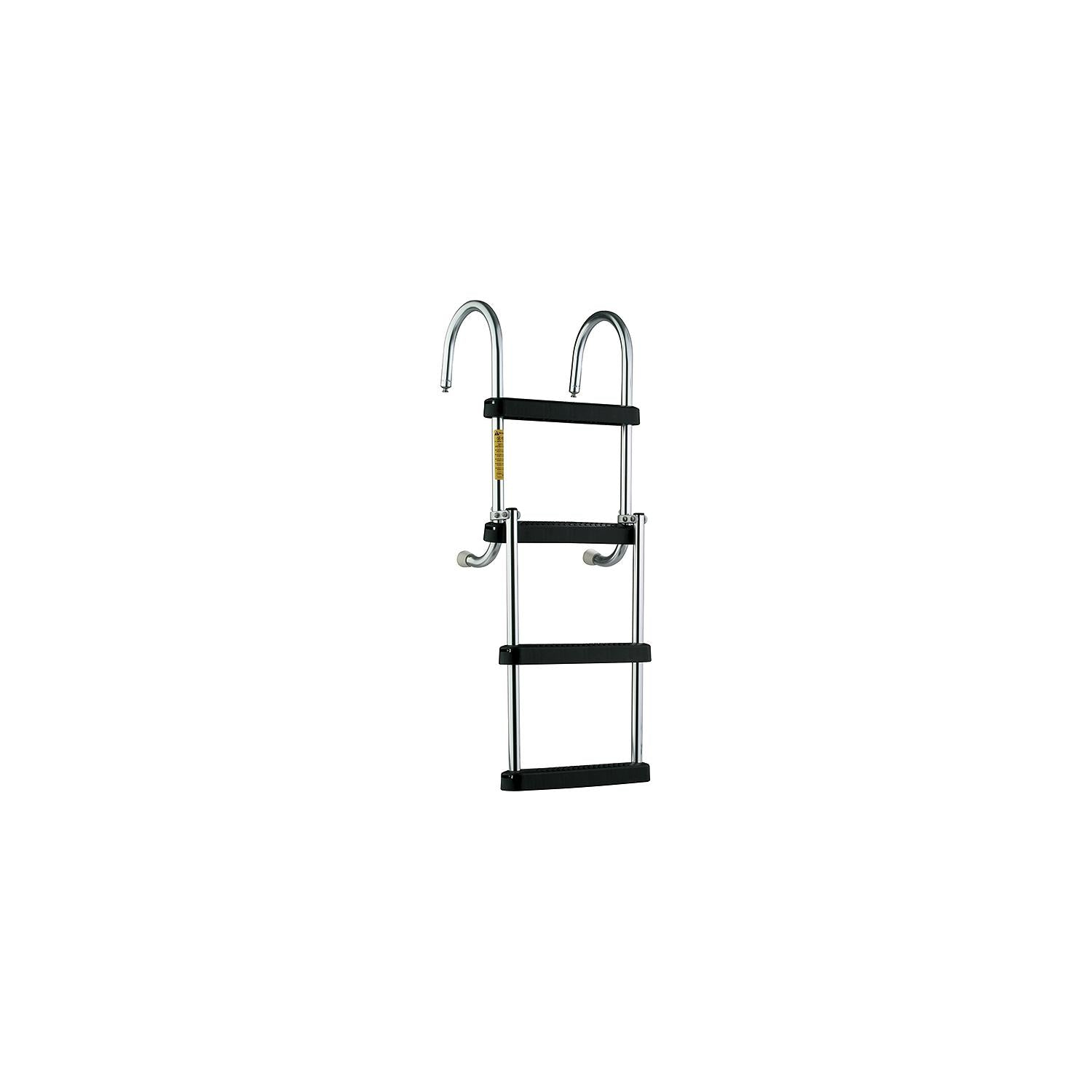 Garelick EEz-In Removable 4 Step Folding Pontoon Boarding Ladder 3-12350
