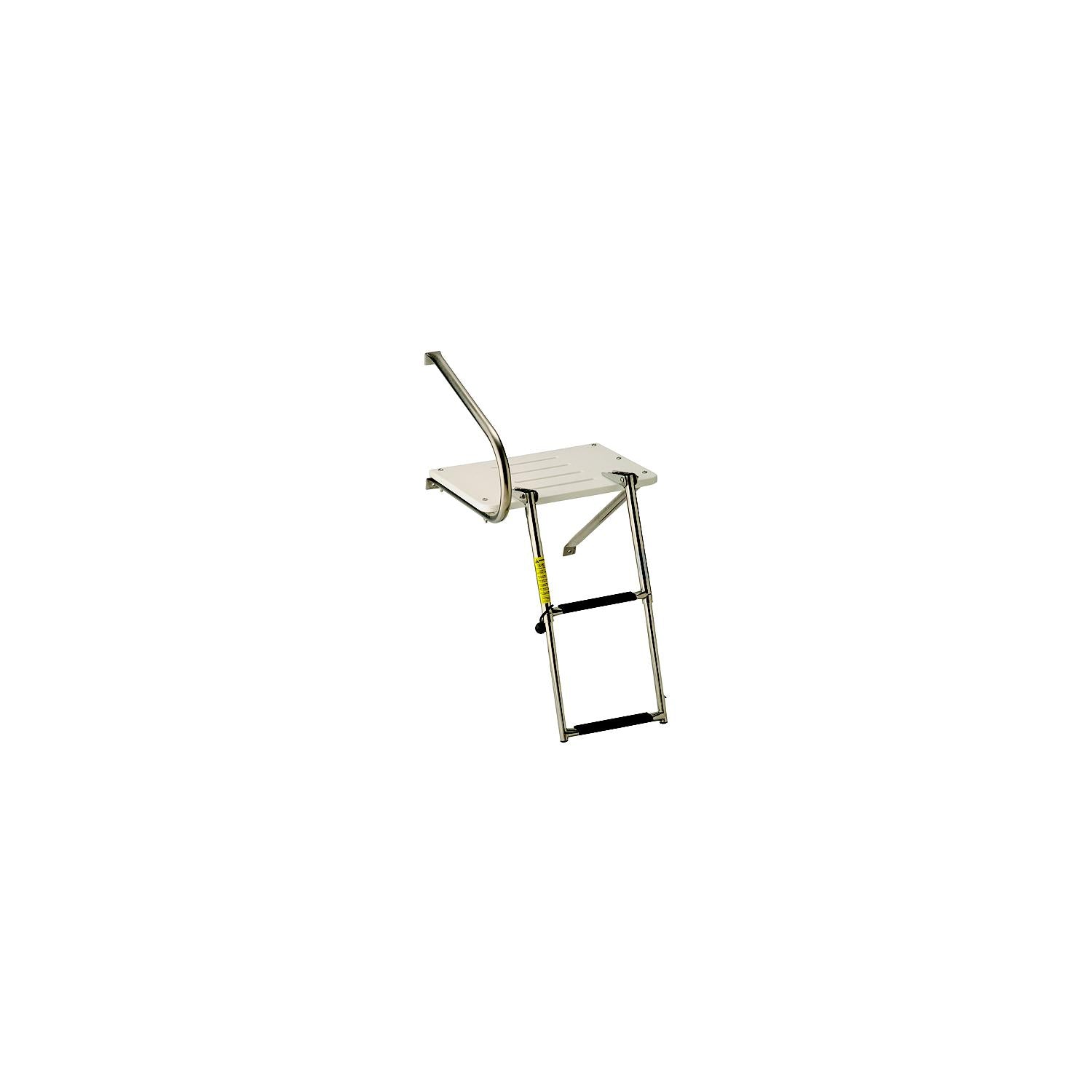 Garelick EEz-In Swim Platform With 2 Step Telescoping Ladder For Boats With Outboard Motors 3-19537