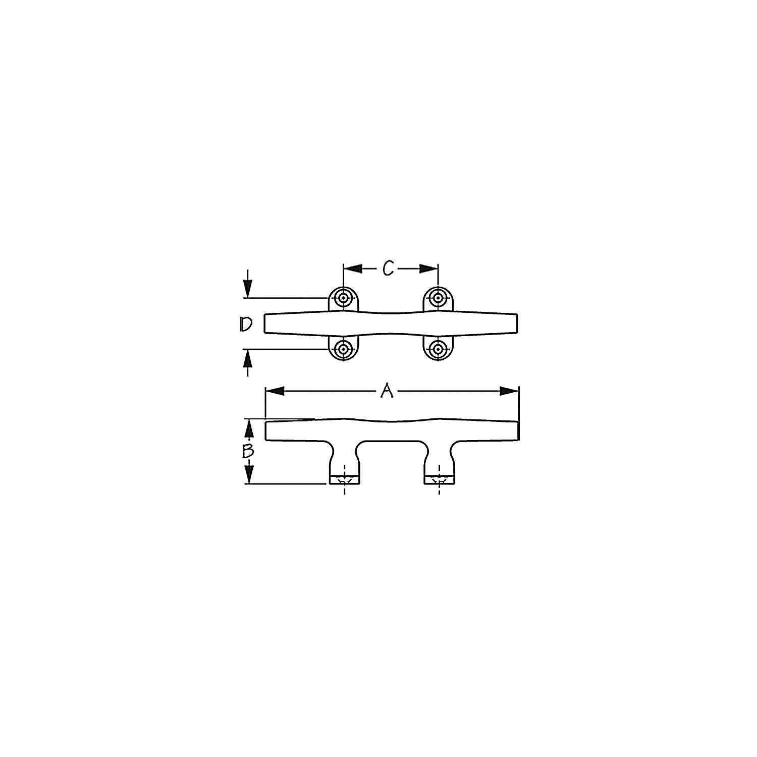 Sea-Dog Line Sea-Dog Line Chrome Zinc Open Base Cleat