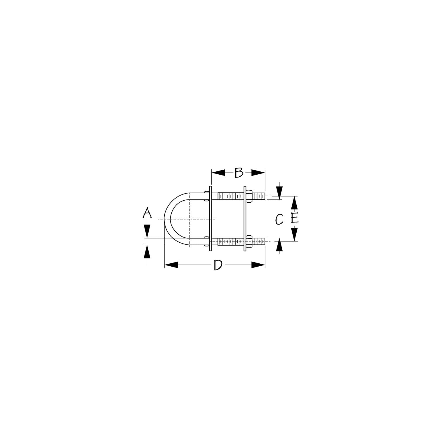 Sea-Dog Line Sea-Dog 080263 U-Bolt - Stainless Steel, 6 mm 354-0802631