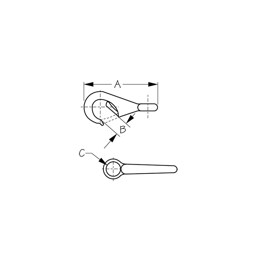 Sea-Dog Line Sea-Dog Line Seadog 1461231 Fast Eye Boat Snap, Stainless, Size 3