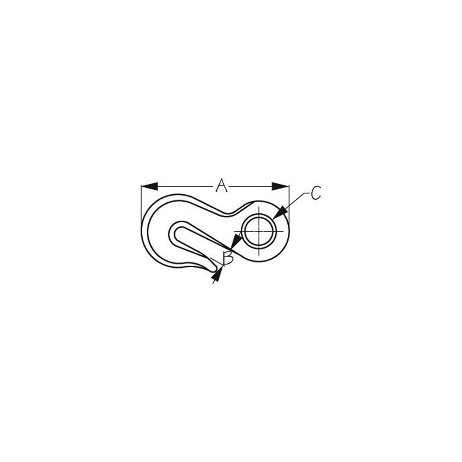 Sea-Dog Line Sea-Dog 146738 Eye Grab Hook, Stainless Steel, 3-1/2" 354-146738