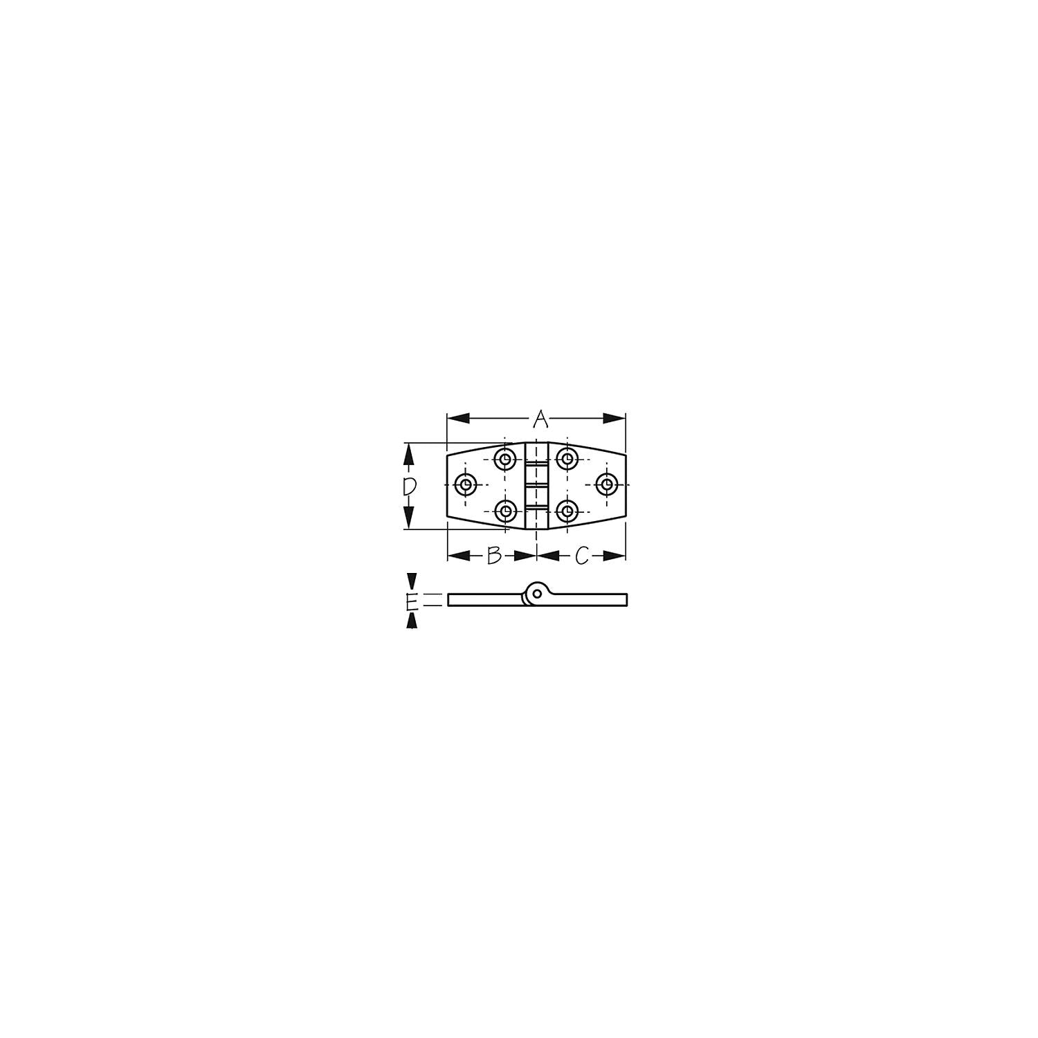 Sea-Dog Line Chrome Plated Zinc Door Hinge 354-2065301
