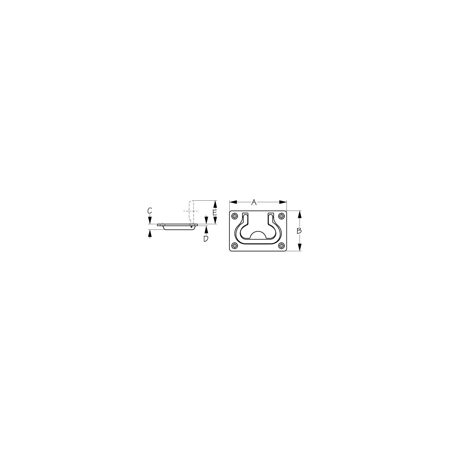 Sea-Dog Line Sea-Dog 2218601 Flush Hatch Pull 354-2218601