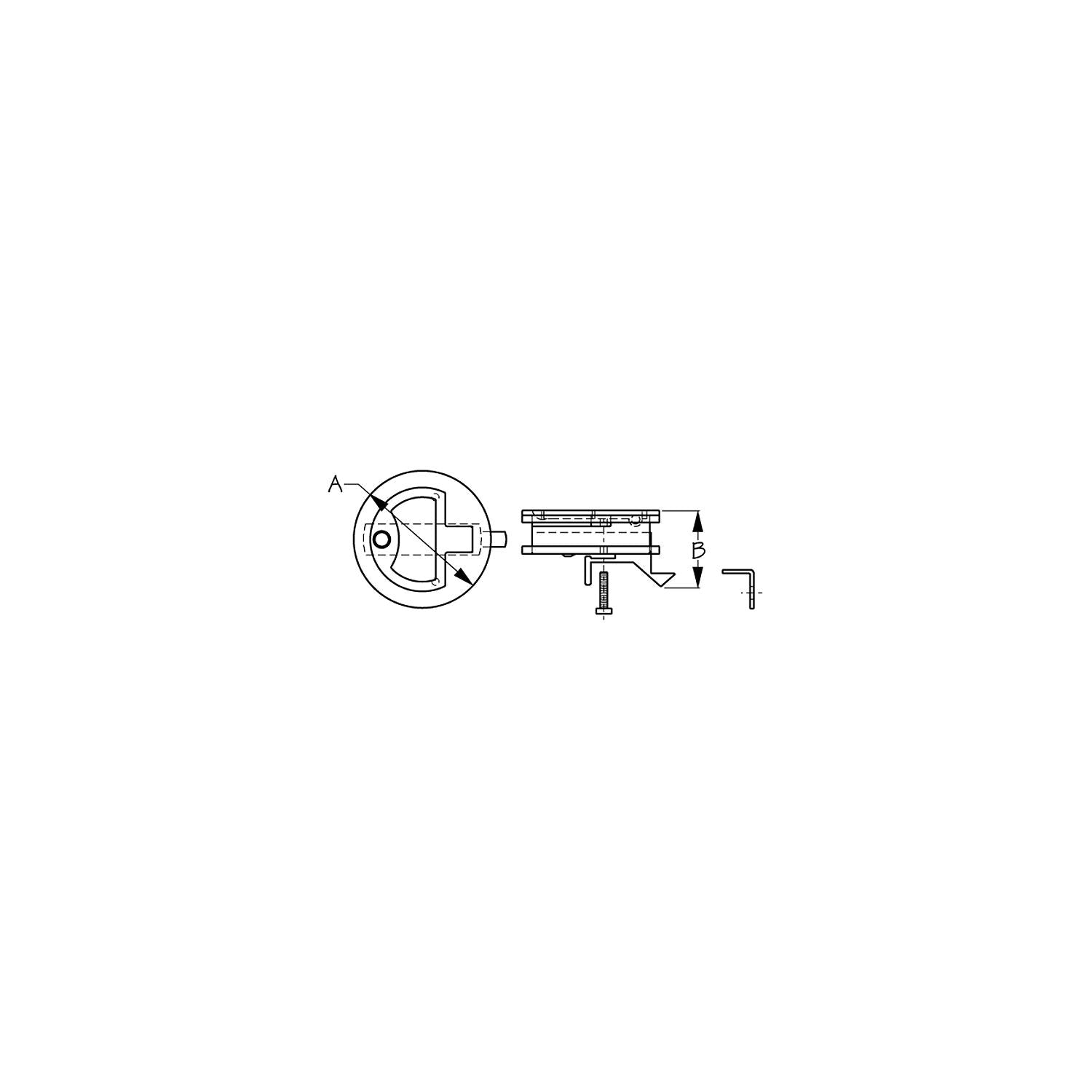 Sea-Dog Line SeaDog T-Handle Slam Latch | Investment Cast 316 Stainless | 1/8" Fastener | 2" Diameter 354-221972L