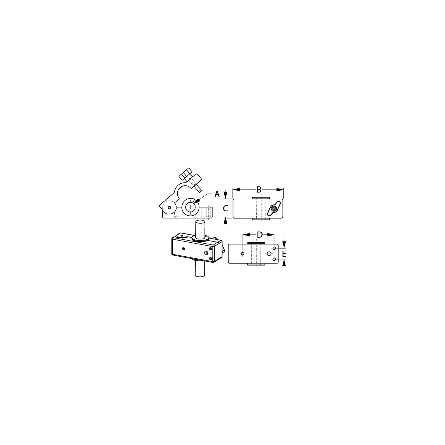 Sea-Dog Line SeaDog 327199 Removable Rail Mount Clamps | Fit 3/4" to 1-1/4" Tubing 354-3271991