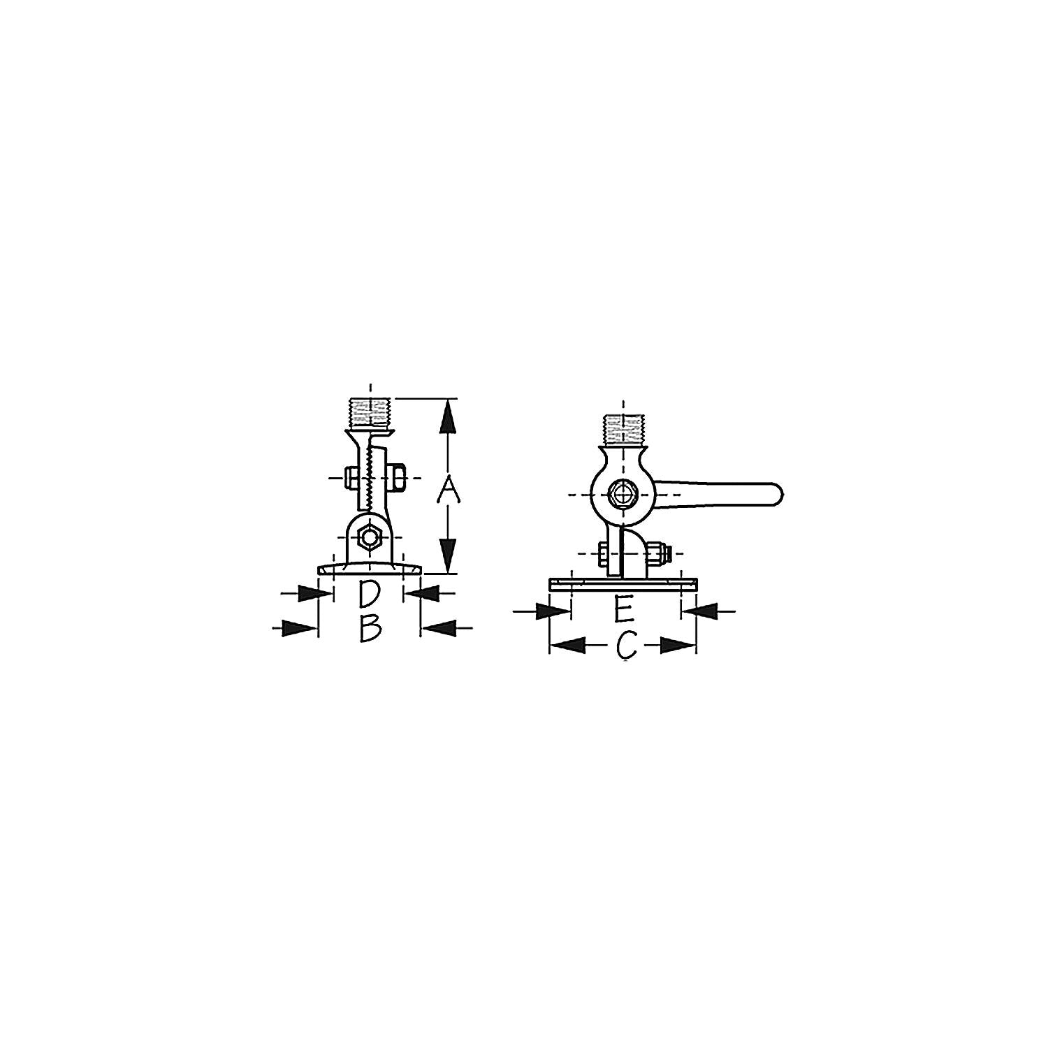 Sea-Dog Line Adjustable Antenna Base 354-3292301
