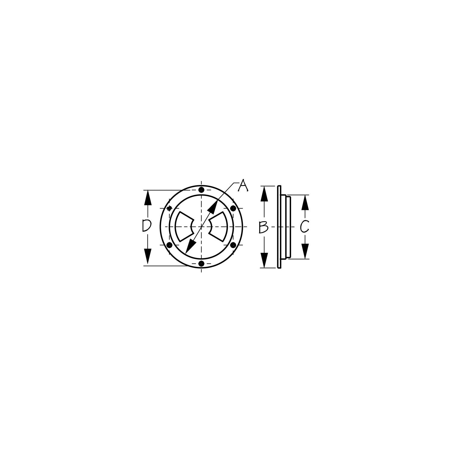 Sea-Dog Line Quarter-Turn Deck Plate w/Internal Collar 354-3363501
