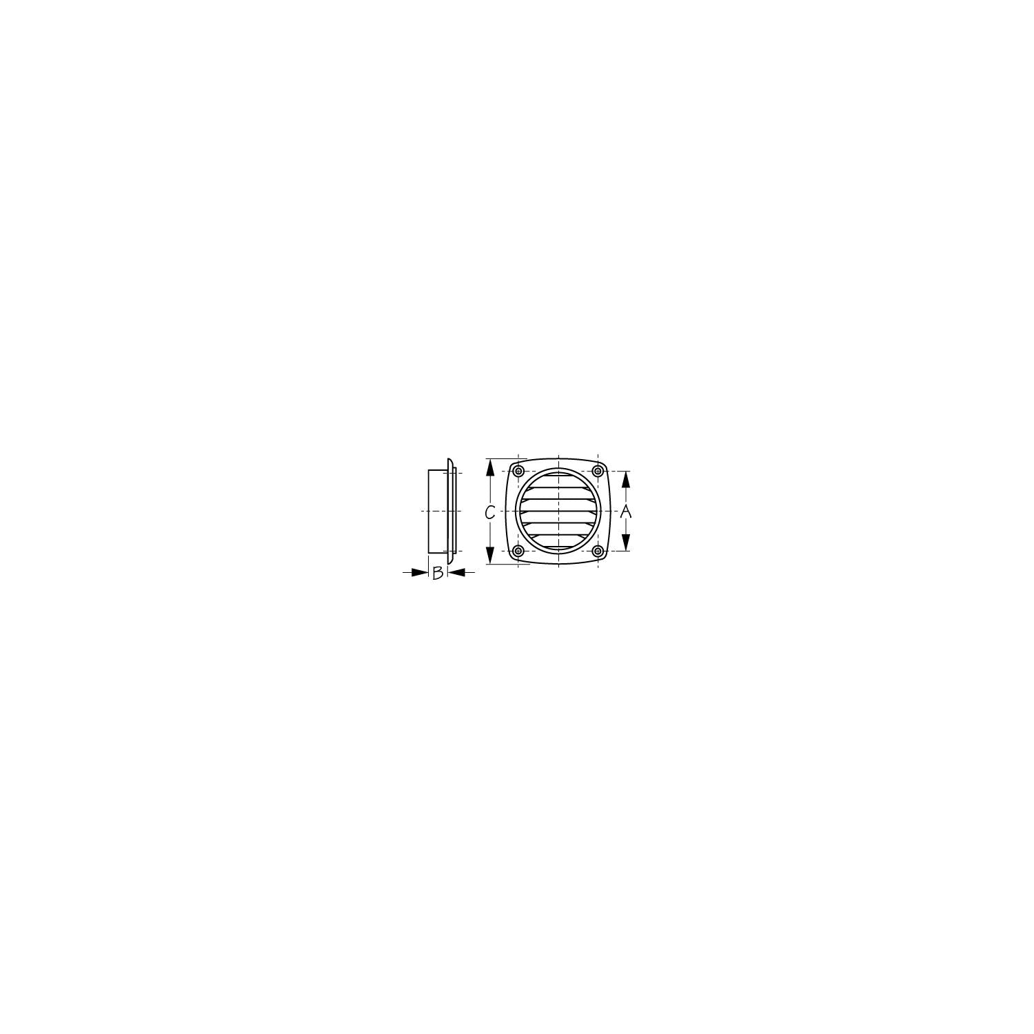Sea-Dog Line Sea-Dog 337310 Thru Vent, White 354-337310