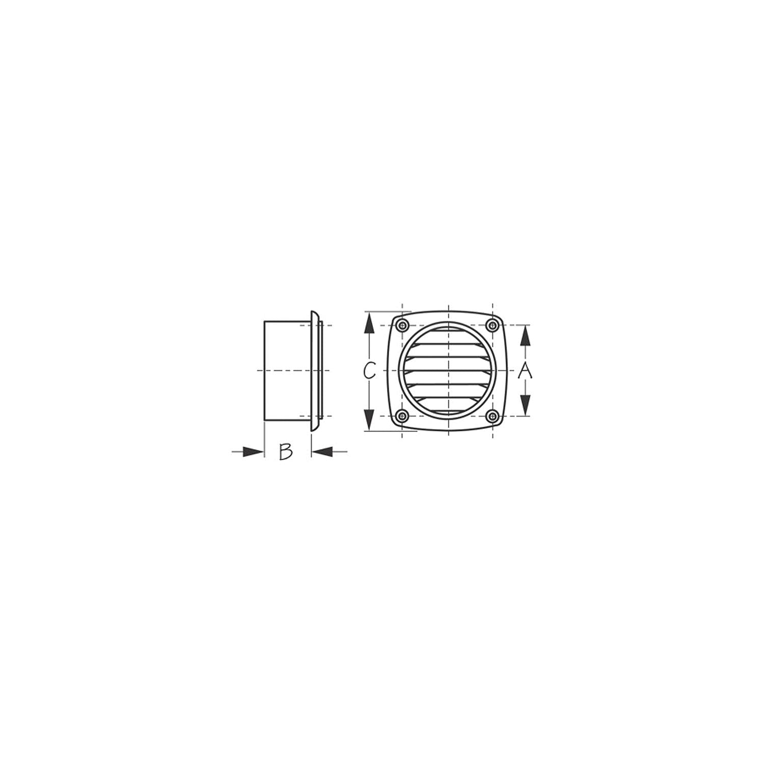 Sea-Dog Line Sea-Dog Line Seadog 337415 Hose Thru Vent, 4" White