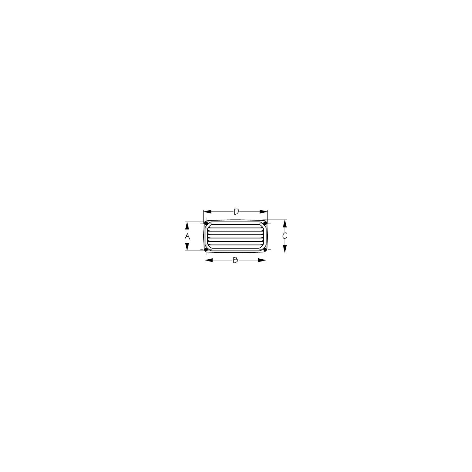 Sea-Dog Line Sea-Dog 337501 Louvered Vent, White 354-337501