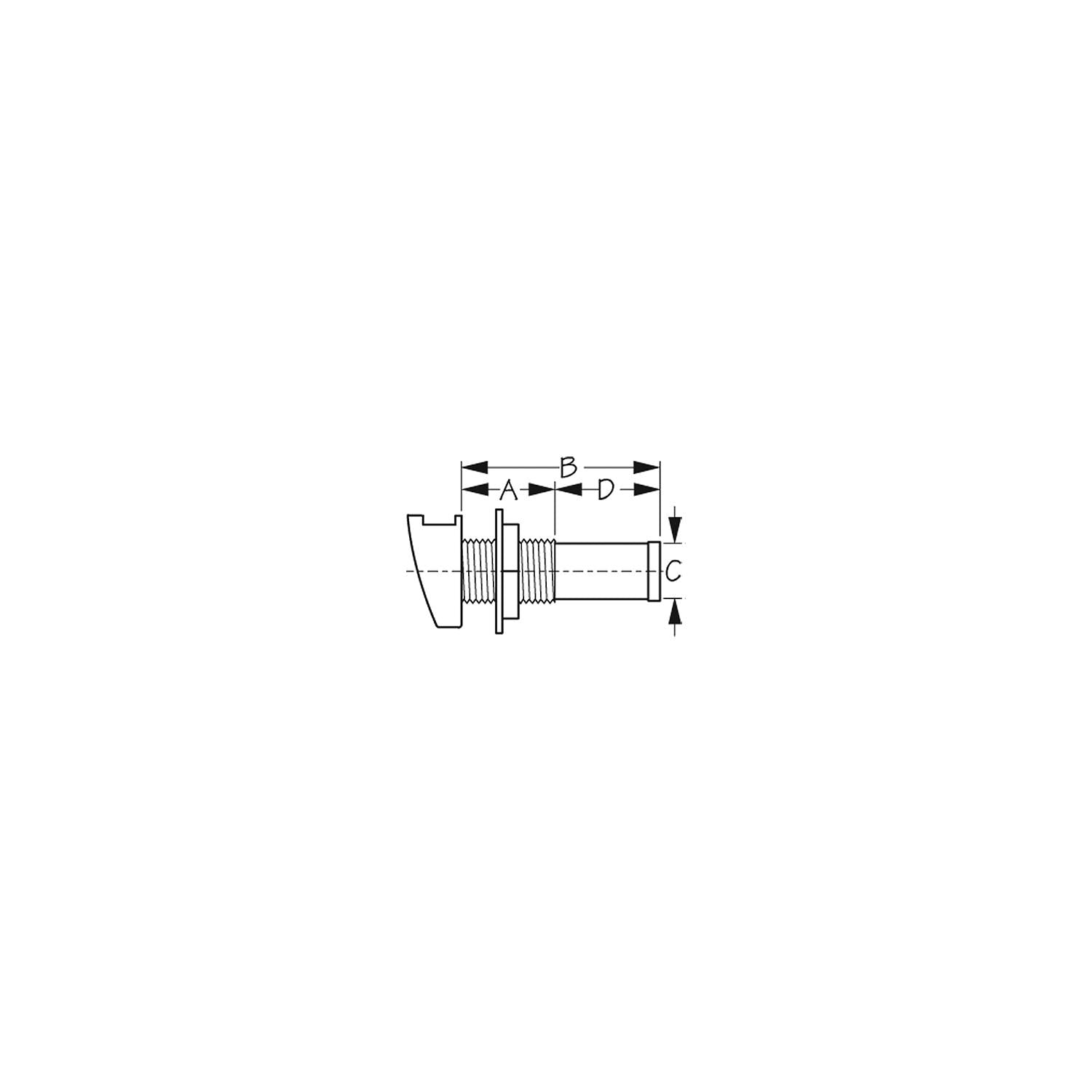 Sea-Dog Line Straight Gas Tank Vent, Chrome/Zinc 354-3521001