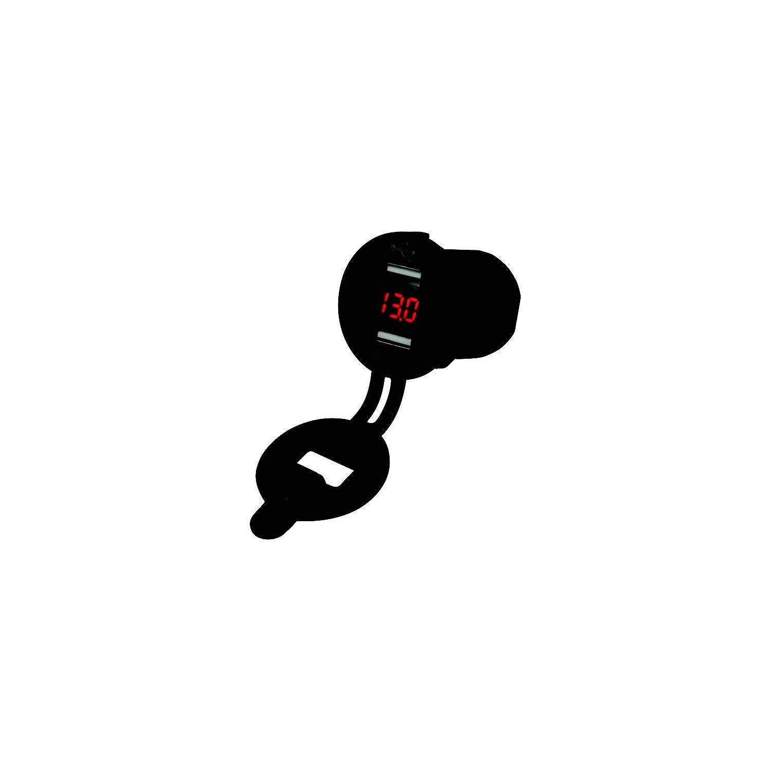 Seadog 4265171 Double USB Socket/Voltmeter w/Hidden Display 354-4265171