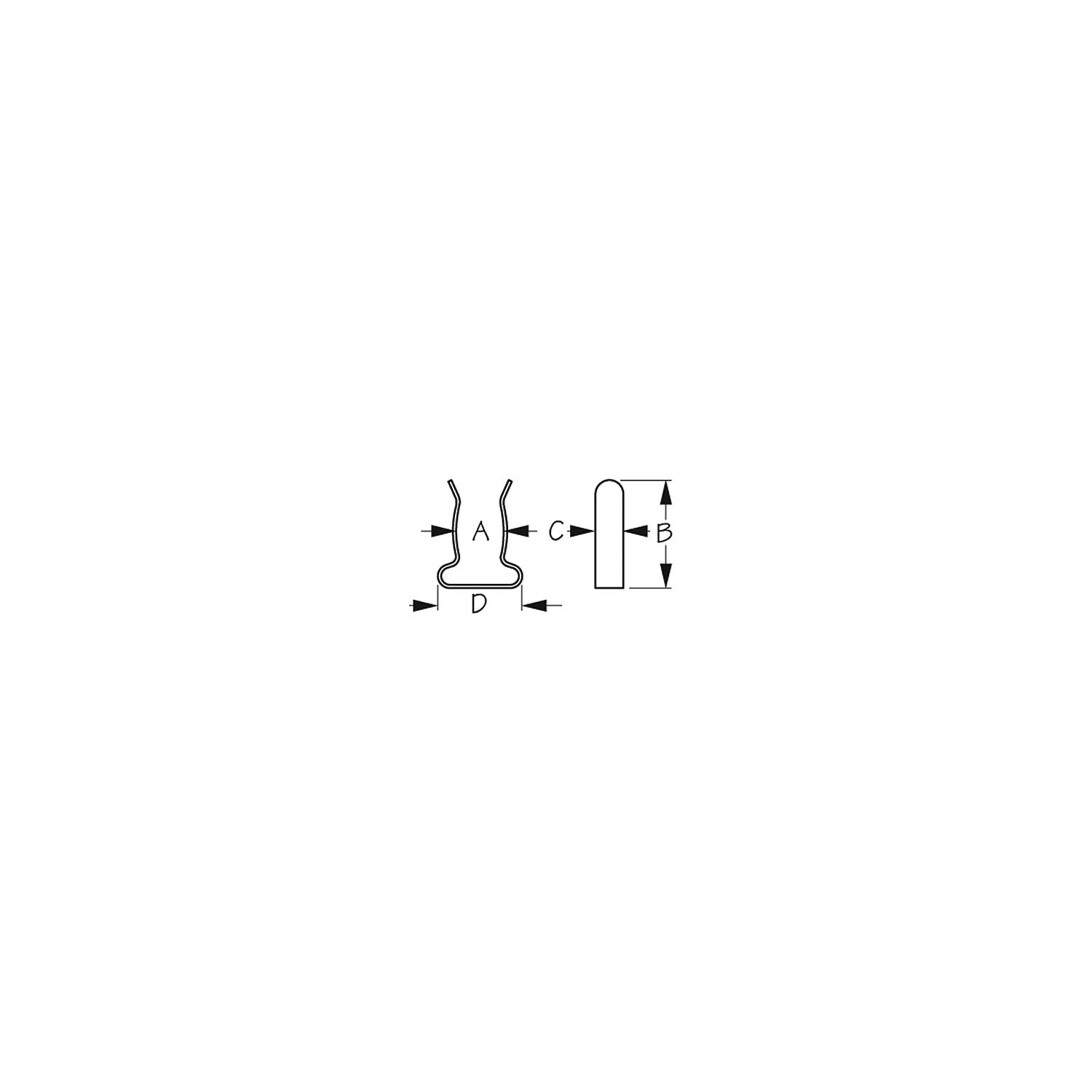 Sea-Dog Line SS Boat Hook Clips, 3/4" - 1", pr. 354-4911351