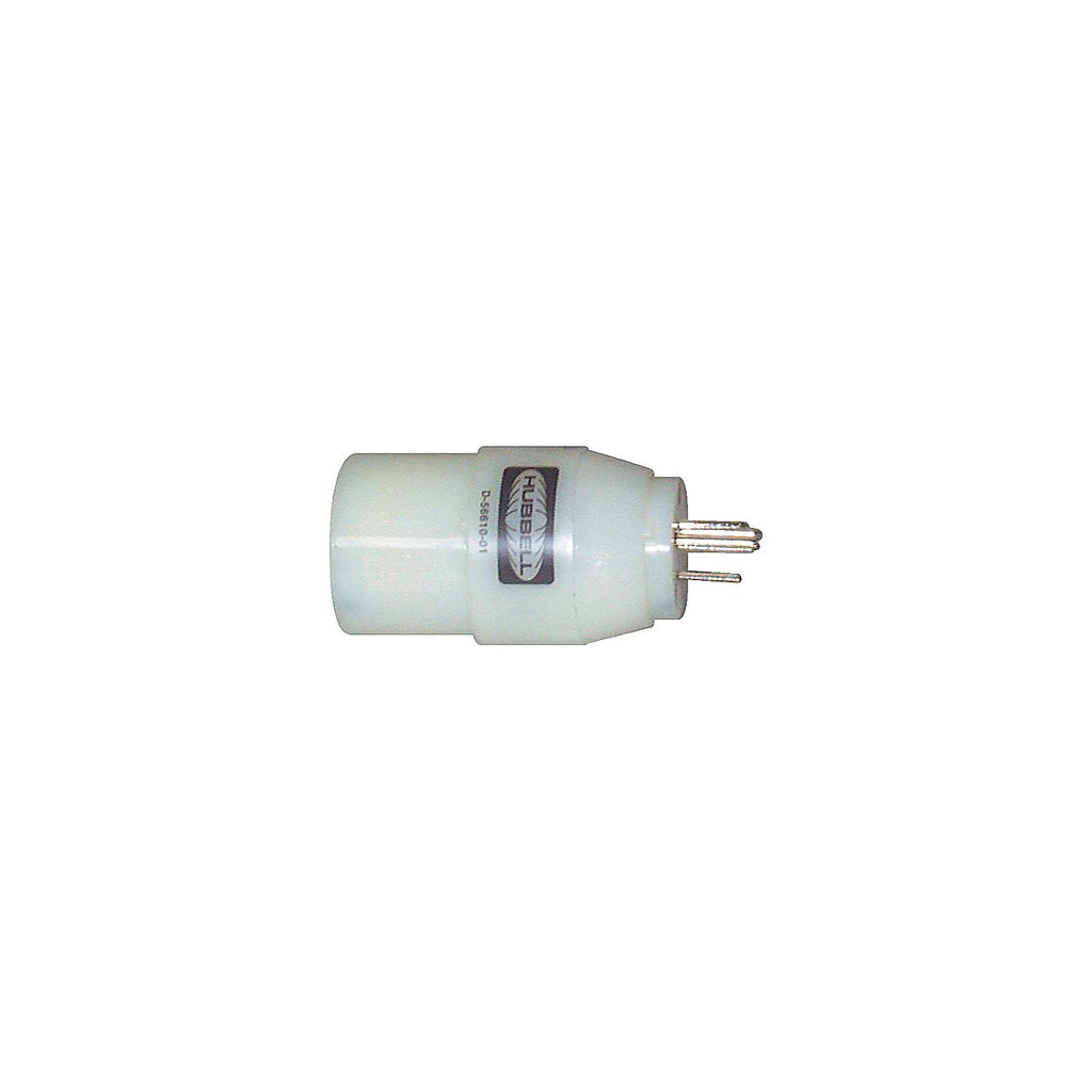 Hubbell Hubbell HBL31CM28 White 30A 125V Twist Lock Female to 15A 125V Straight Blade Male Adapter