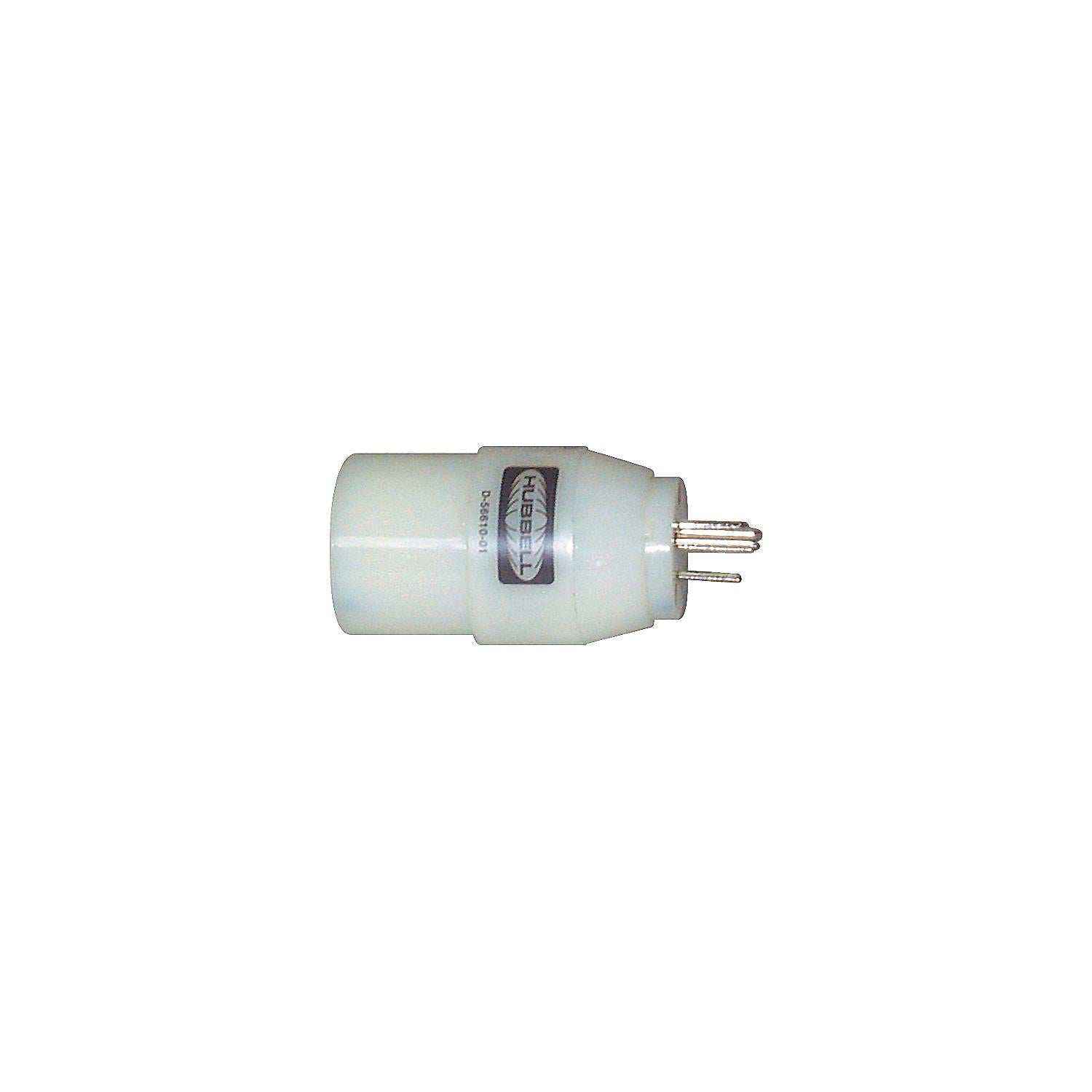 Hubbell Hubbell HBL31CM28 White 30A 125V Twist Lock Female to 15A 125V Straight Blade Male Adapter