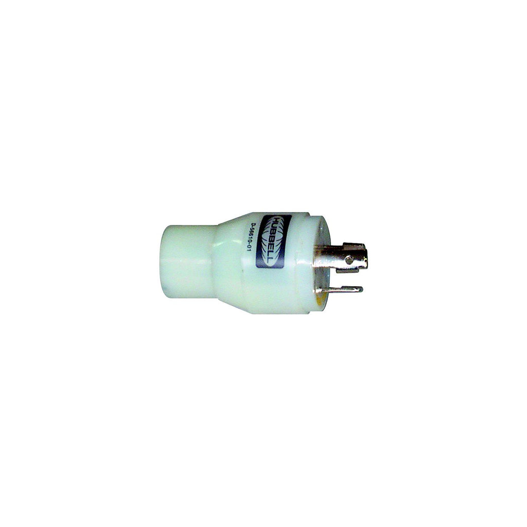Hubbell Hubbell HBL31CM29 White 15A/20A 125V Straight Blade Female to 30A 125V Twist Lock Male Adapter