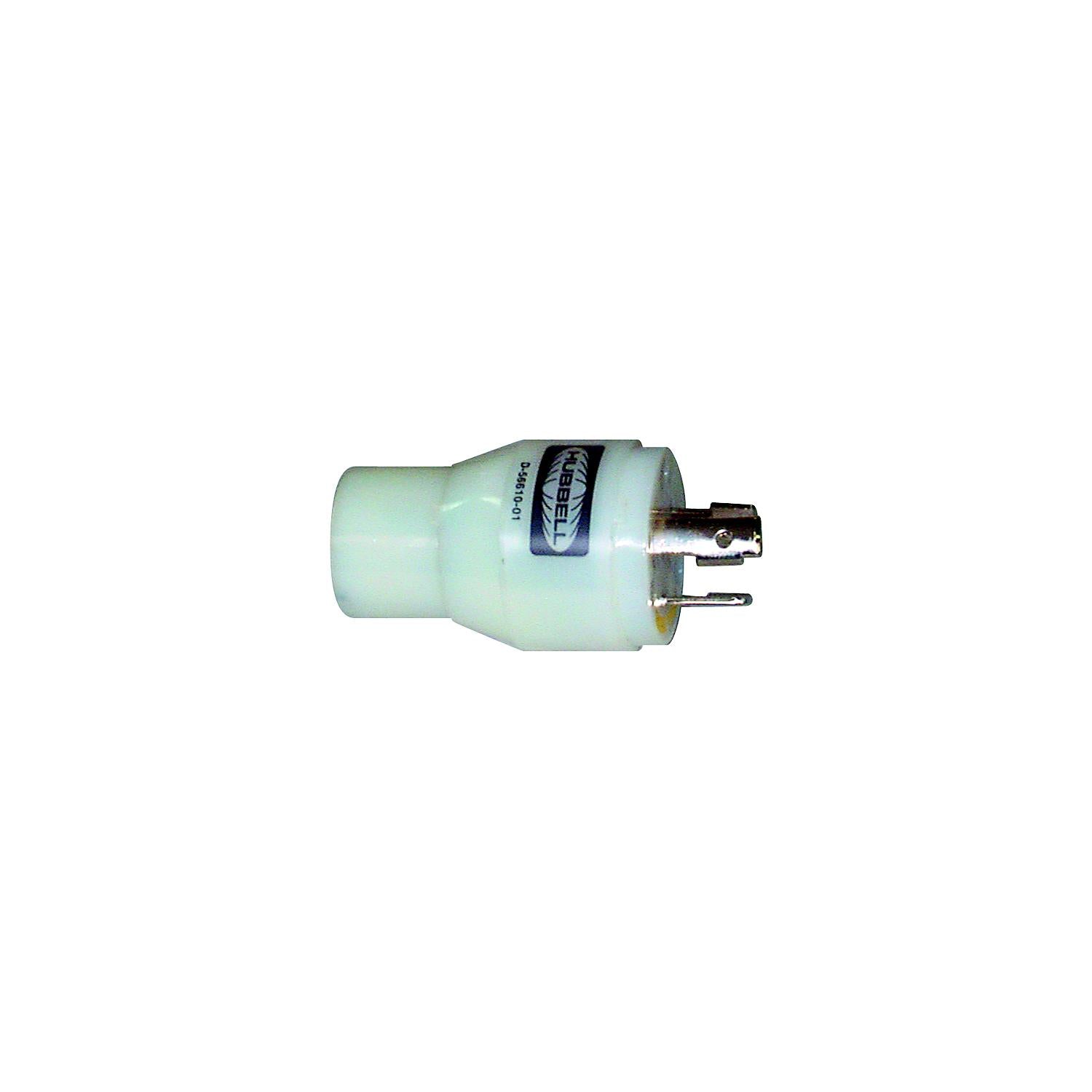 Hubbell Hubbell HBL31CM29 White 15A/20A 125V Straight Blade Female to 30A 125V Twist Lock Male Adapter