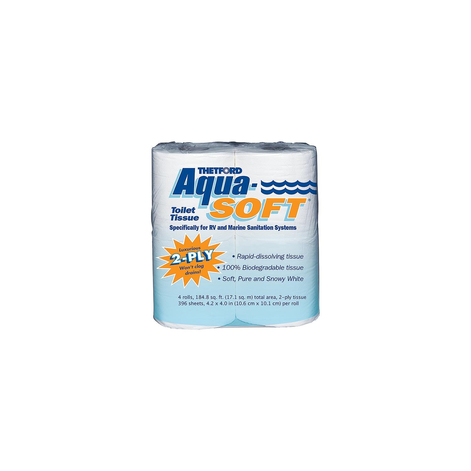 Thetford 03300 Aqua Soft 2-Ply Toilet Tissue-Toilet Paper 363-03300