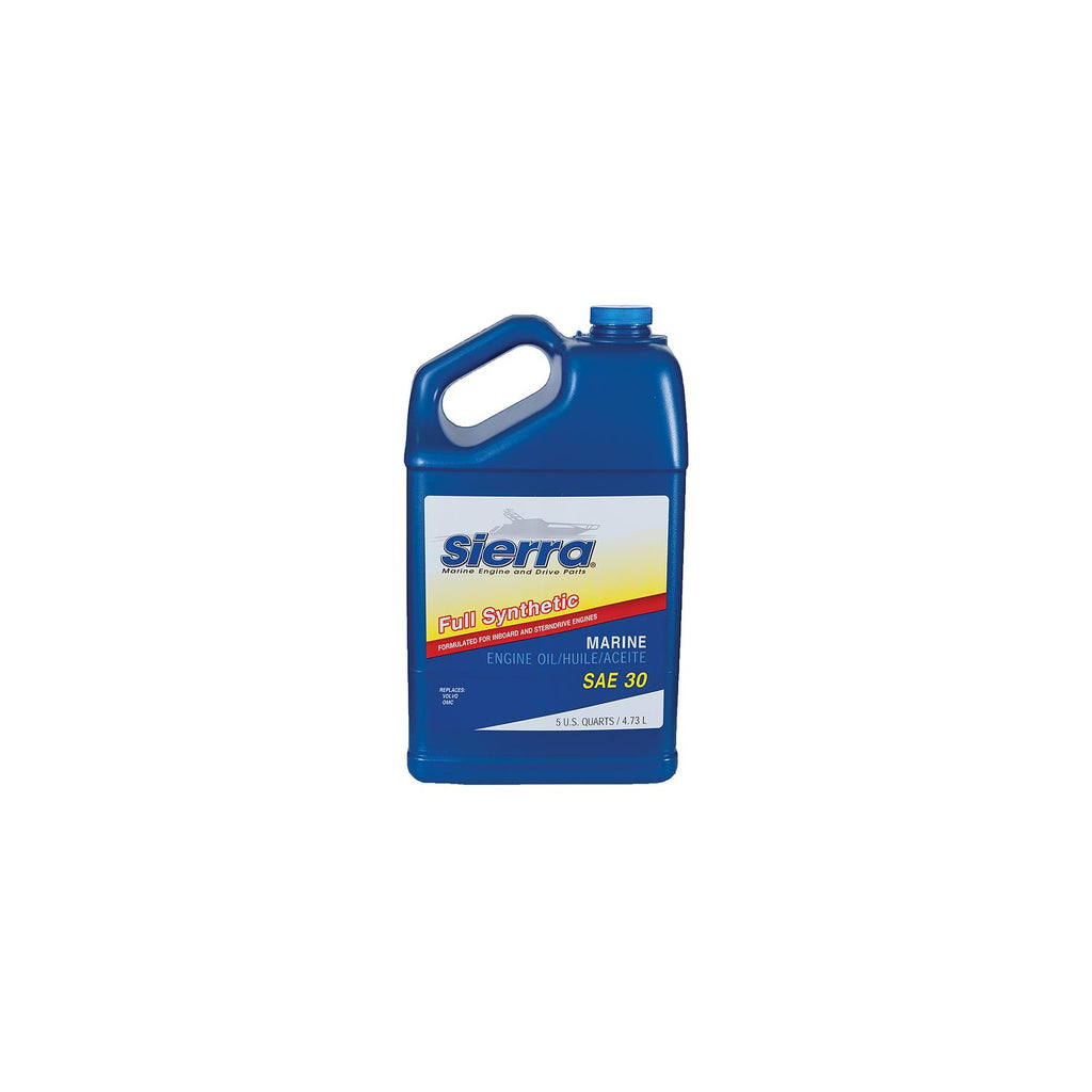 Sierra Sierra 94104 30 Wt. Full Synthetic 4-Cycle Marine Engine Oil, 5 Qt.