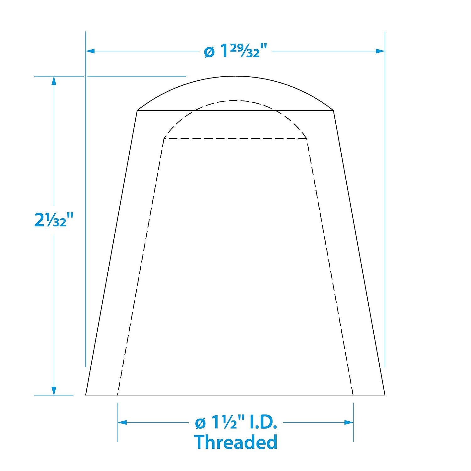 Seachoice Anit-Glare Spare Globe For Attwood Series 7100, 7101 and 7105: For Seachoice Series 05571, 05691, 05701 50-08521