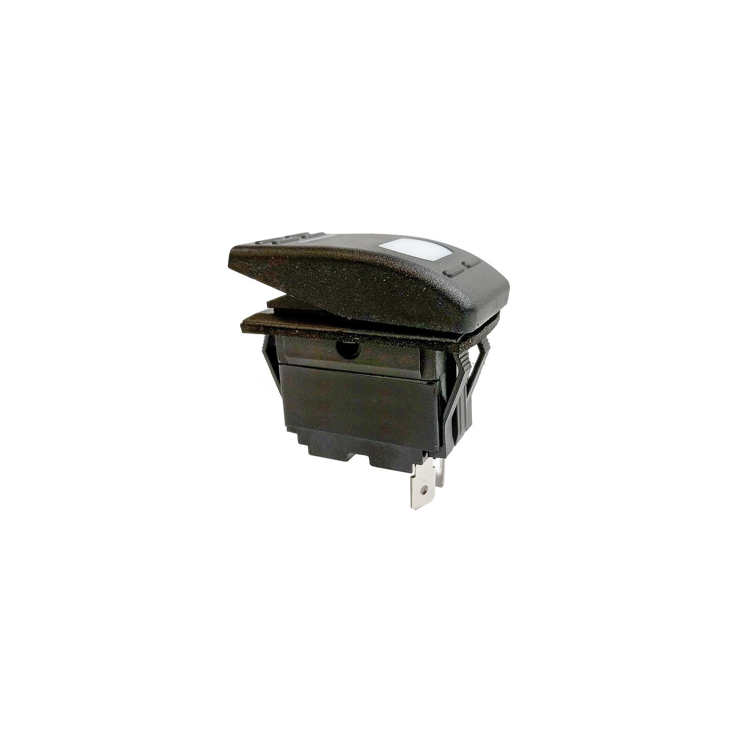 Seachoice Seachoice Illuminated Rocker Switch, SPST, 3 Terminal, On/Off, Black